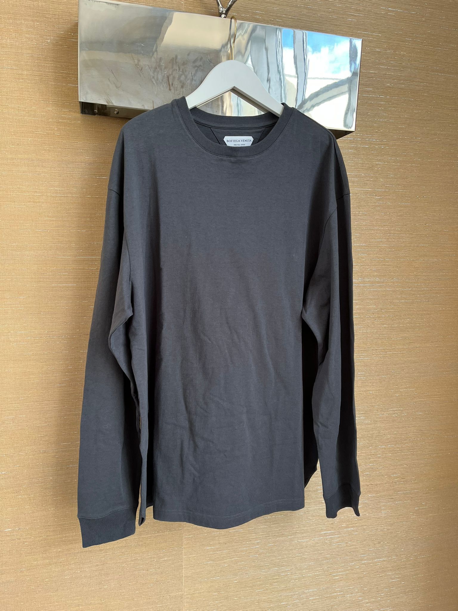 Bottega Veneta T-Shirt Tee, LS Sunrise Light Cotton in Iron Size US M / EU 48-50 / 2 - 3 Thumbnail