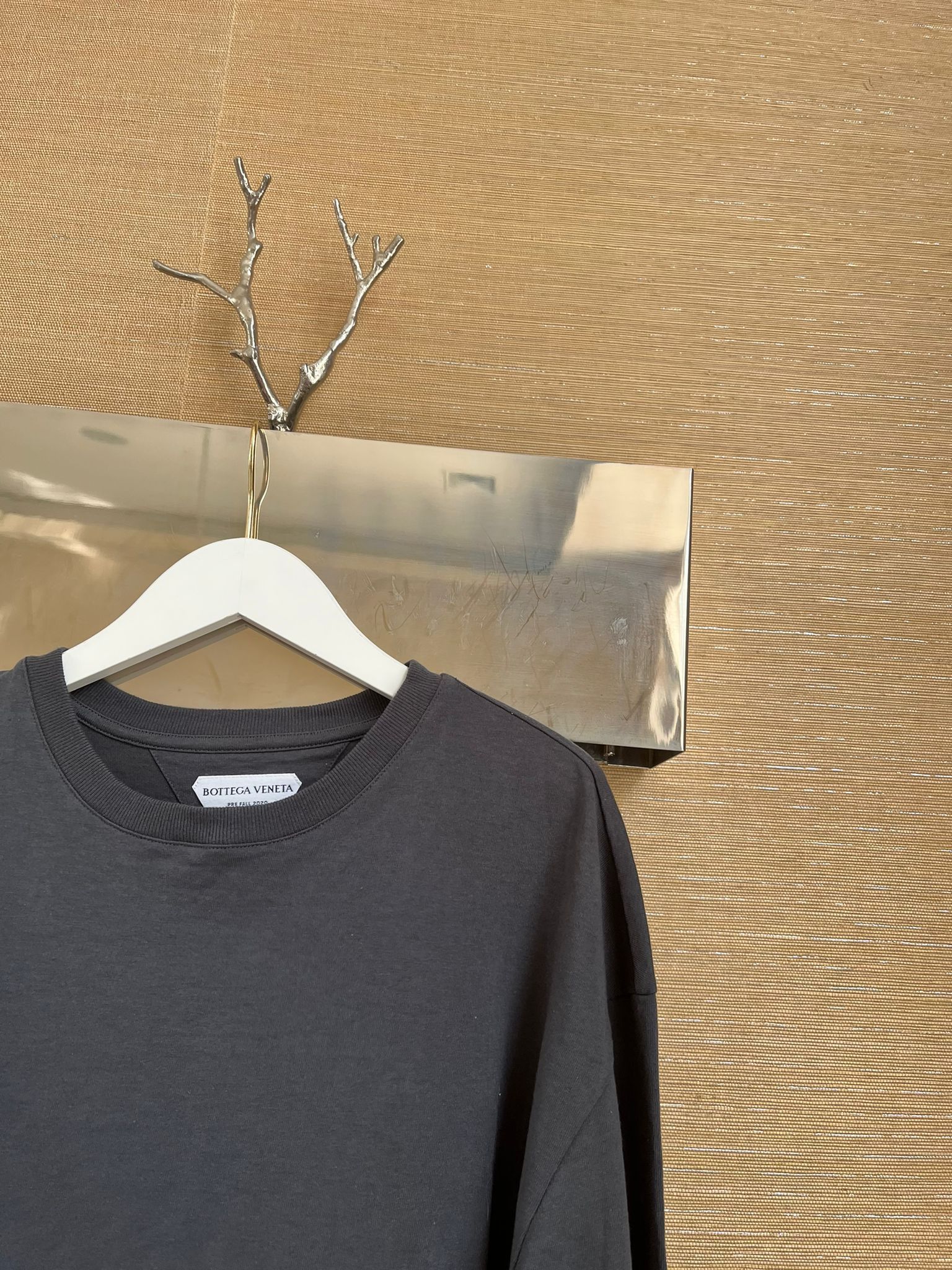 Bottega Veneta T-Shirt Tee, LS Sunrise Light Cotton in Iron Size US M / EU 48-50 / 2 - 6 Thumbnail