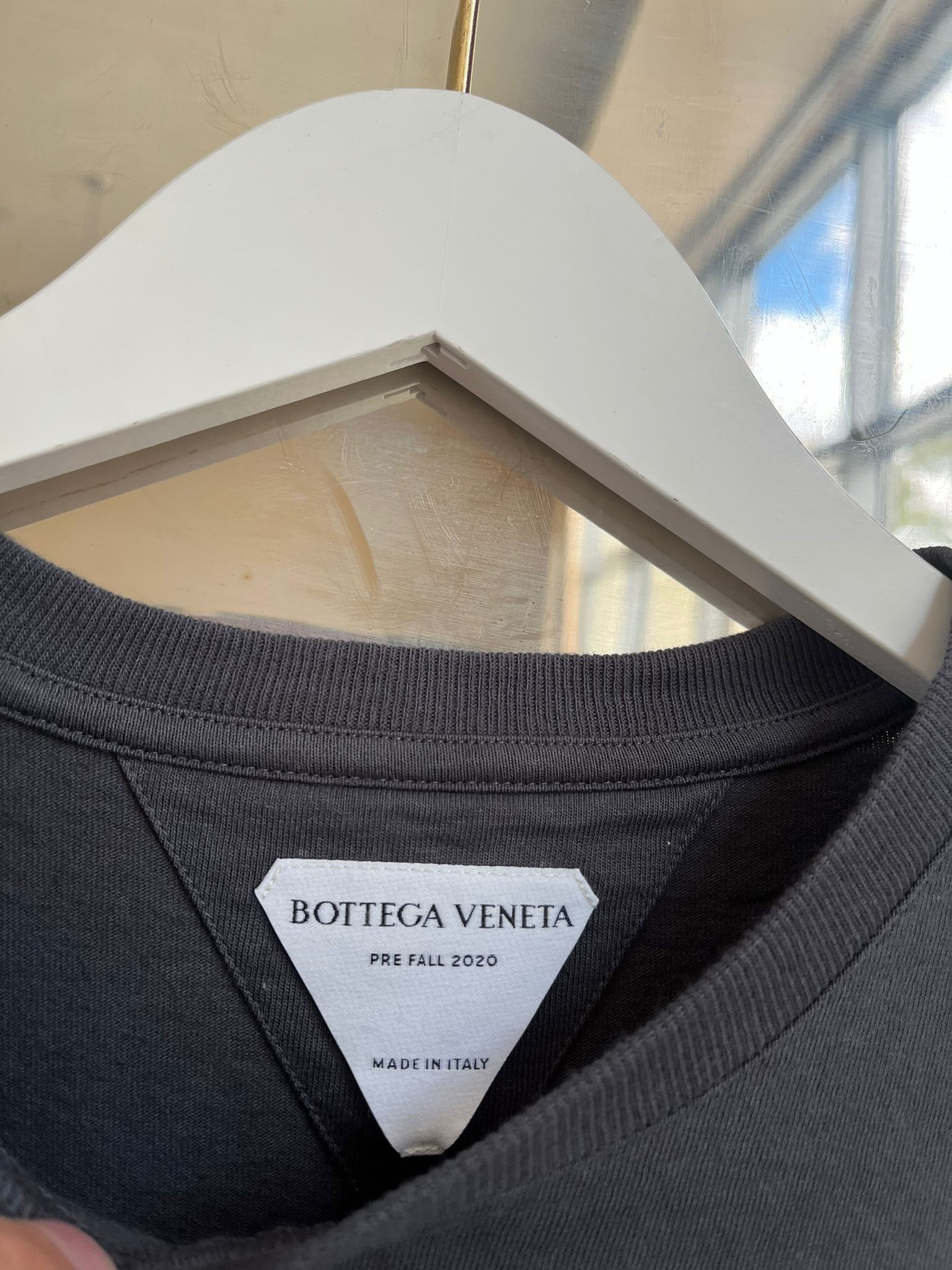 Bottega Veneta T-Shirt Tee, LS Sunrise Light Cotton in Iron Size US M / EU 48-50 / 2 - 9 Thumbnail
