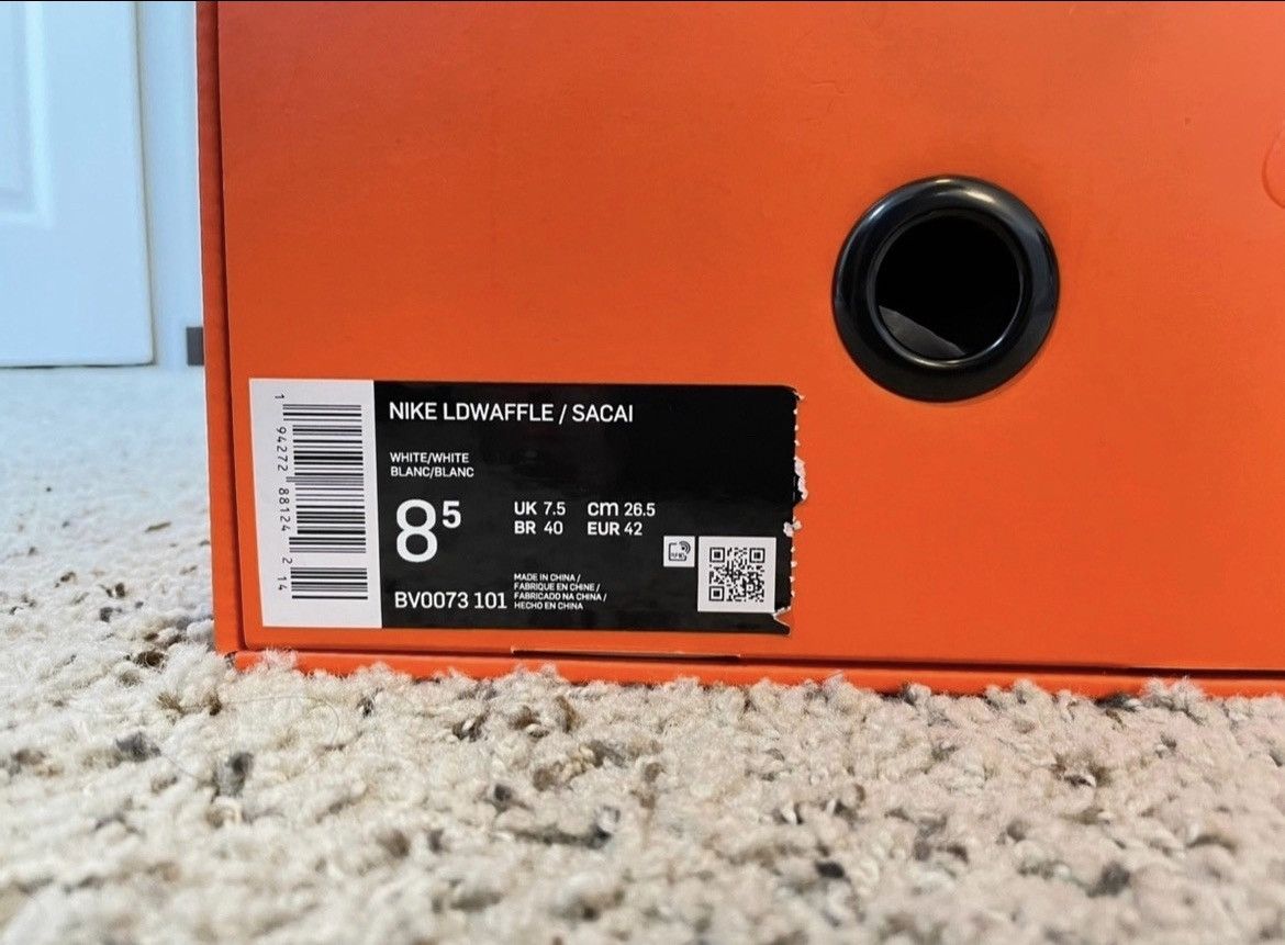 Nike × Sacai LD Waffle White Nylon Size US 8.5 / EU 41-42 - 7 Thumbnail