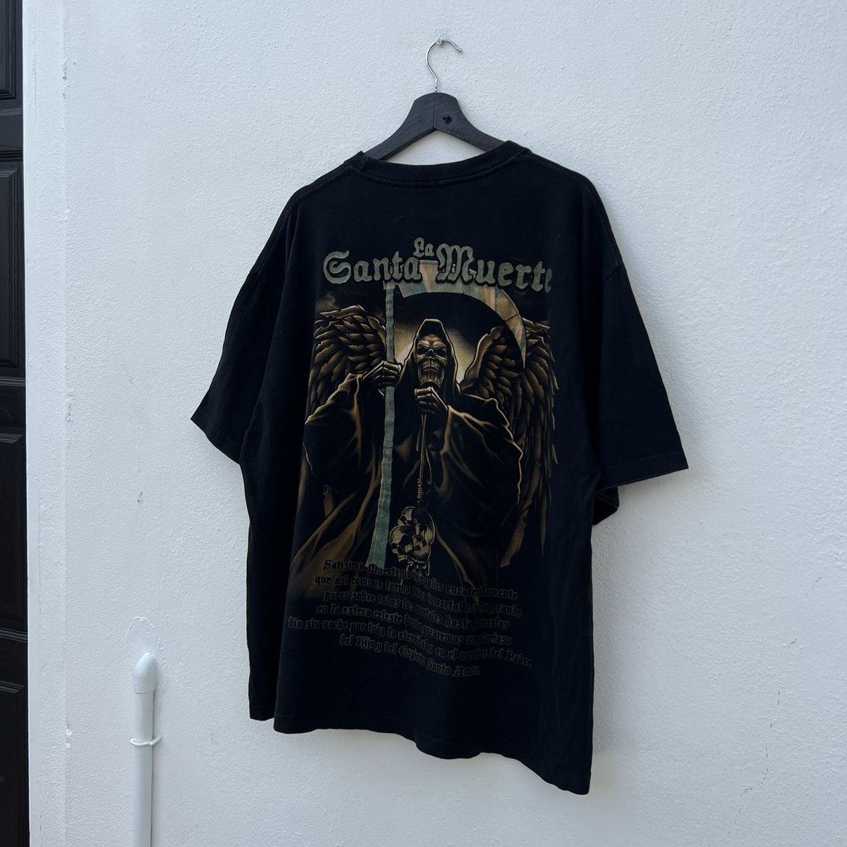 Vintage SANTA LA MUERTE T SHIRT BIG LOGO Size US L / EU 52-54 / 3 - 2 Thumbnail