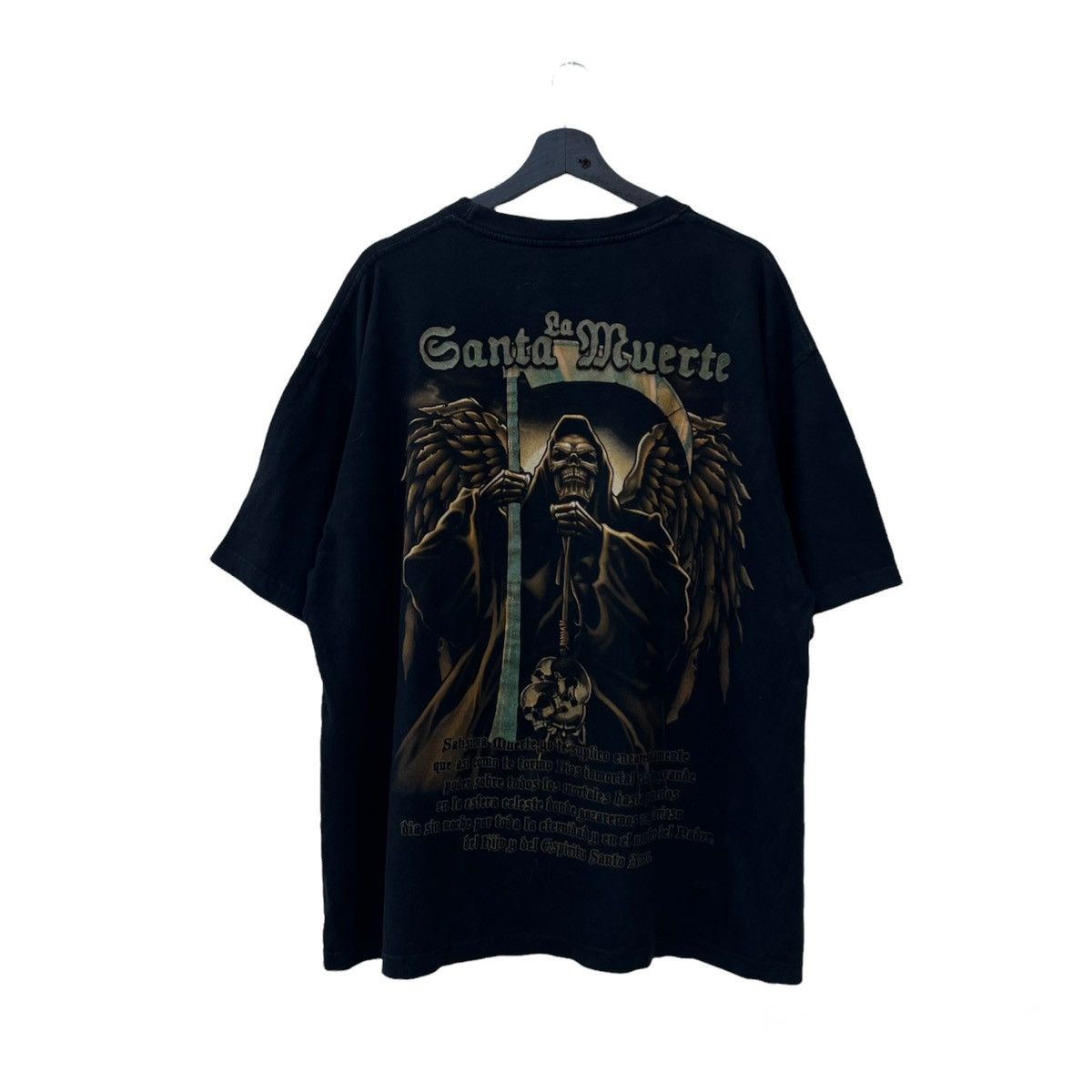 Vintage SANTA LA MUERTE T SHIRT BIG LOGO Size US L / EU 52-54 / 3 - 1 Thumbnail