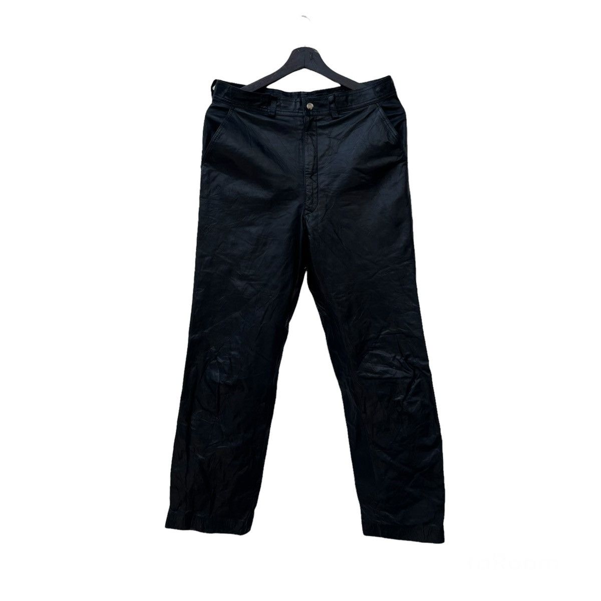 Japanese Brand VINTAGE ULTIMATE BLACK SOFT LEATHER BIKER RIDERS WEAR Size US 30 / EU 46 - 1 Thumbnail