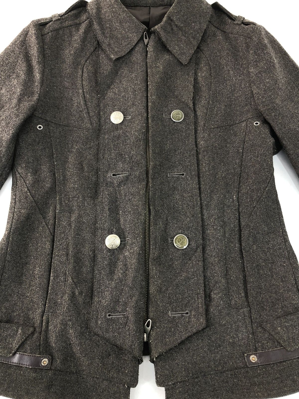 Japanese Brand × PPFM 90s PPFM Wool Thick Biker Jacket Fashion Double Pocket Size US M / EU 48-50 / 2 - 3 Thumbnail