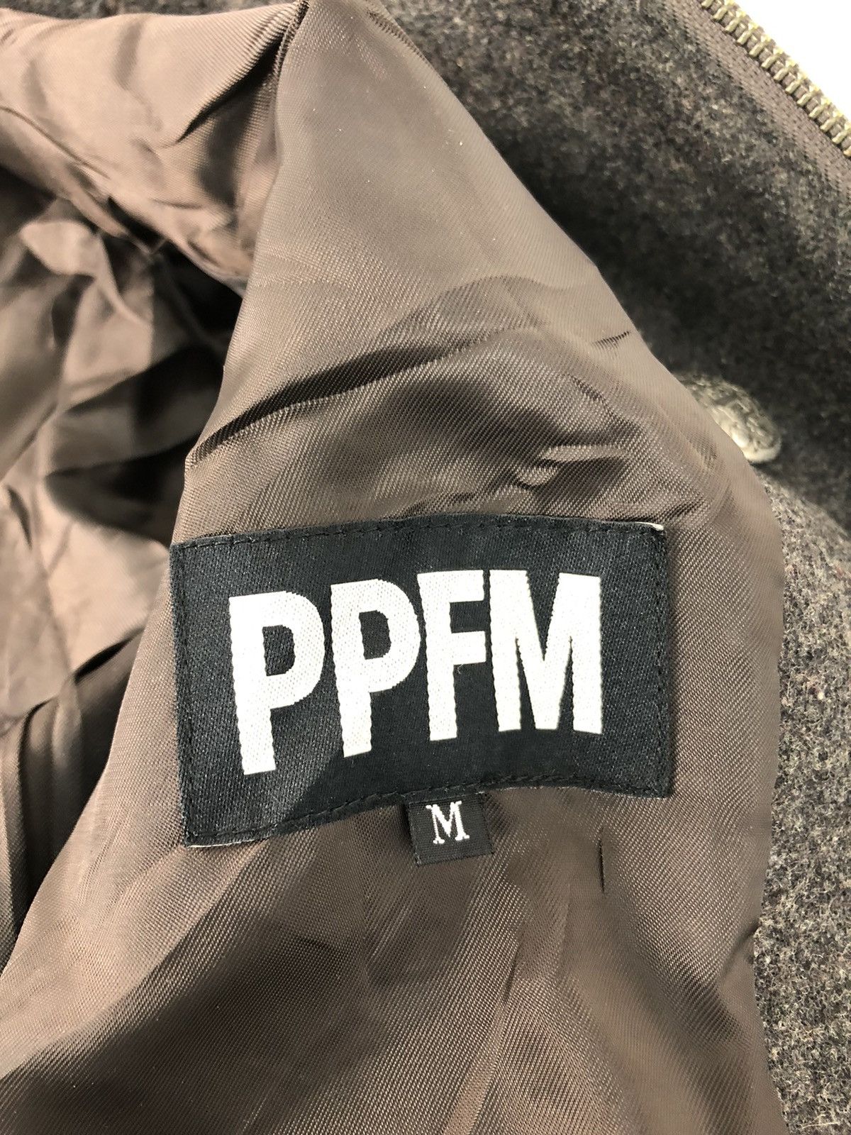 Japanese Brand × PPFM 90s PPFM Wool Thick Biker Jacket Fashion Double Pocket Size US M / EU 48-50 / 2 - 5 Thumbnail