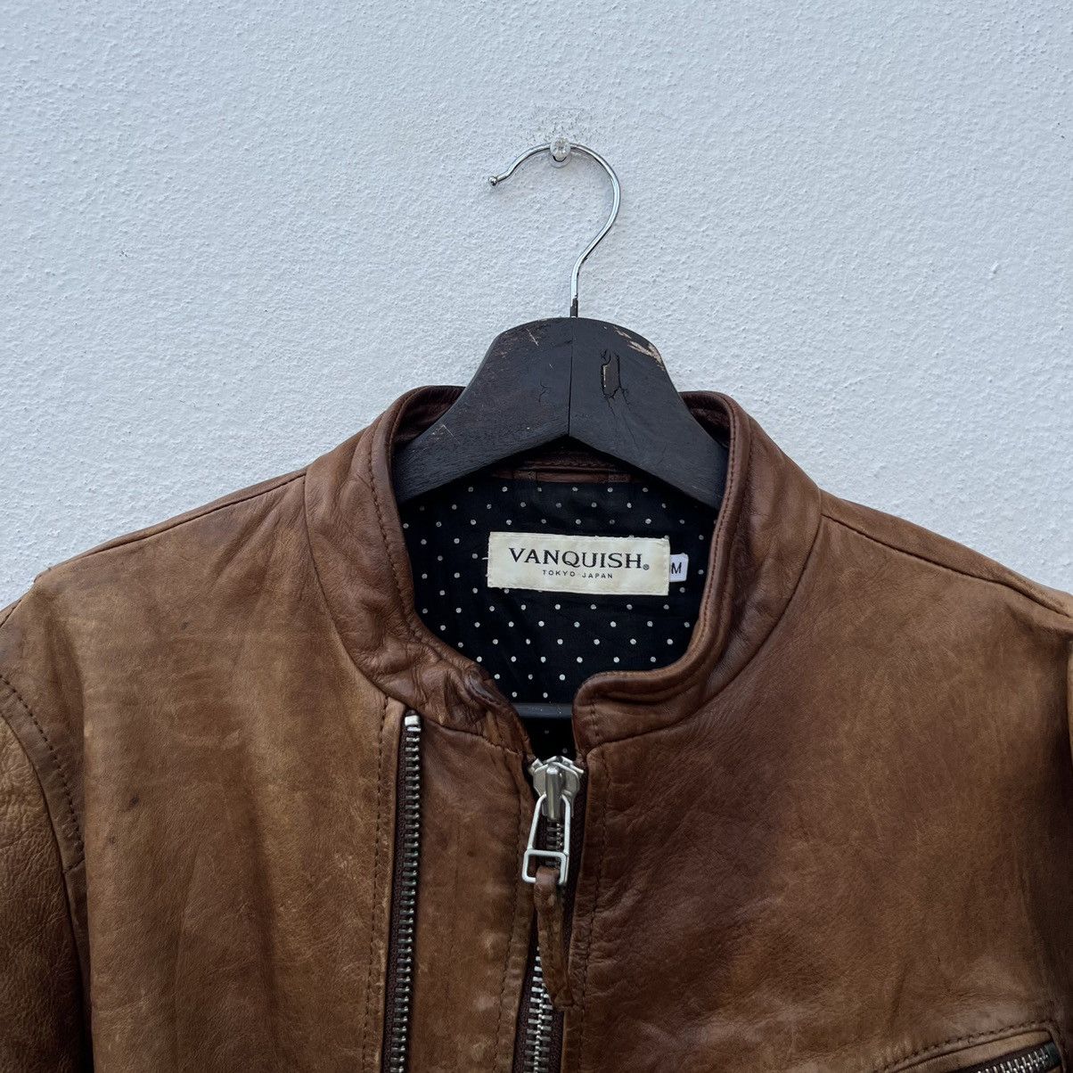 Japanese Brand LEATHER JACKET BIKER PARACHUTE VANQUISH TOKYO JAPAN Size US M / EU 48-50 / 2 - 9 Thumbnail