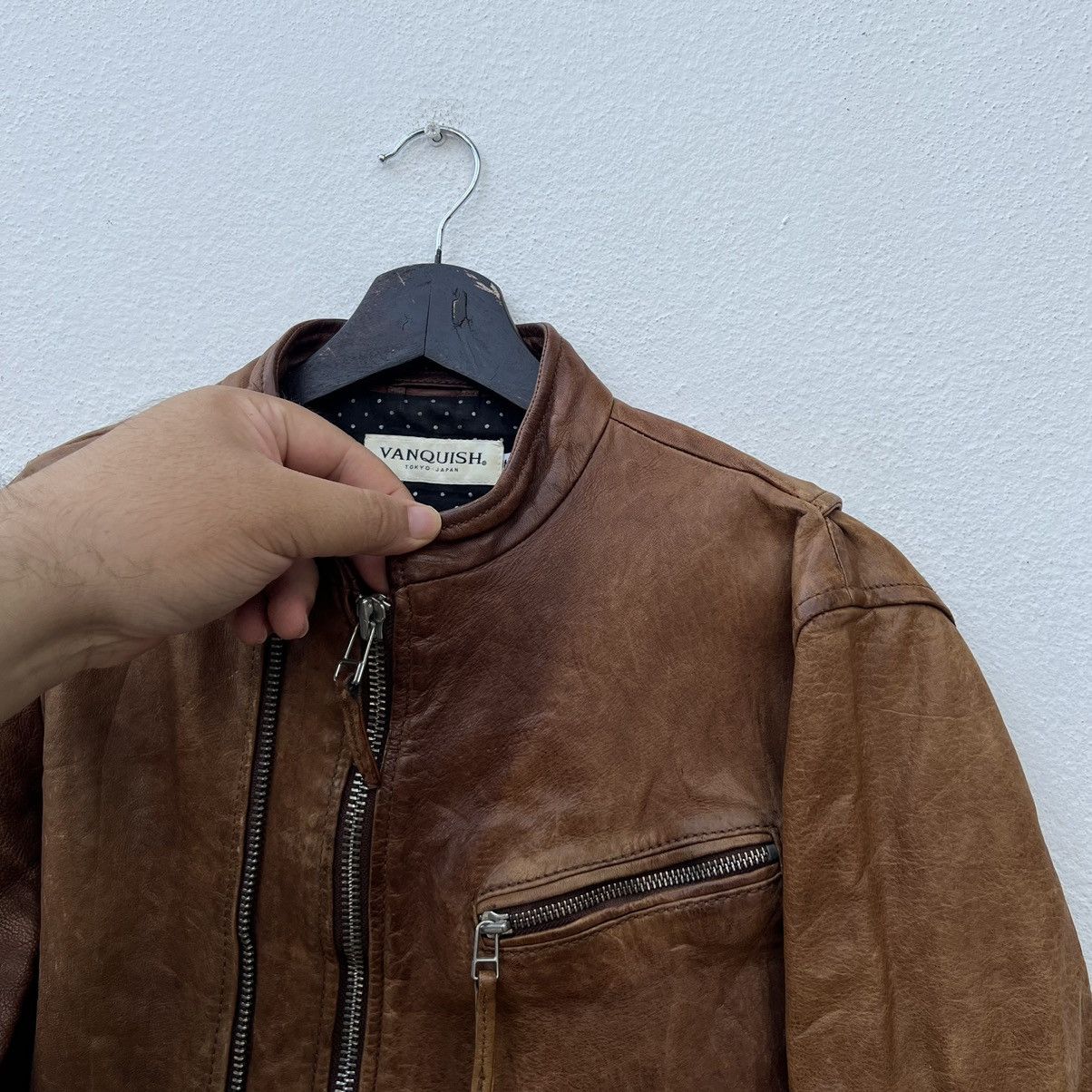 Japanese Brand LEATHER JACKET BIKER PARACHUTE VANQUISH TOKYO JAPAN Size US M / EU 48-50 / 2 - 8 Thumbnail
