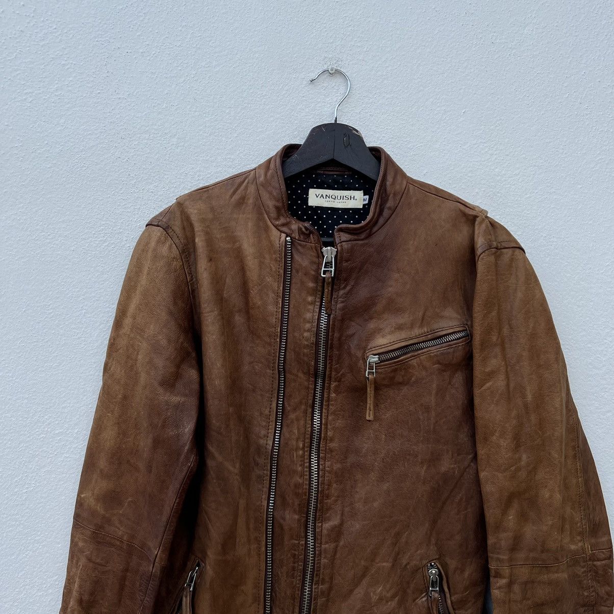 Japanese Brand LEATHER JACKET BIKER PARACHUTE VANQUISH TOKYO JAPAN Size US M / EU 48-50 / 2 - 3 Thumbnail