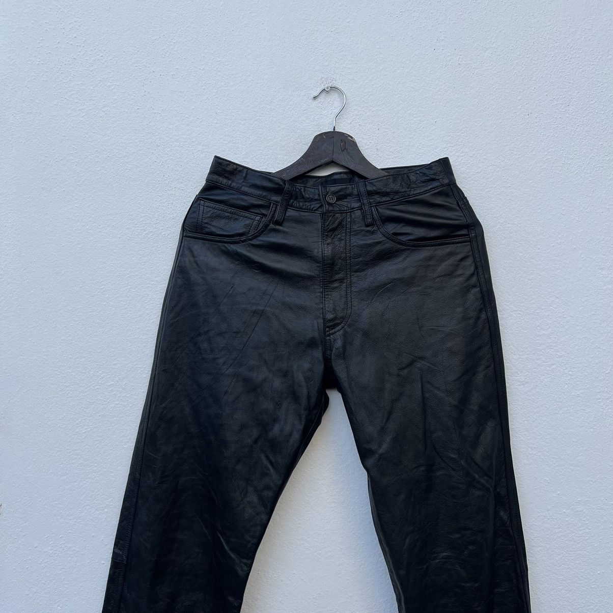 Japanese Brand VINTAGE LOUIS CHAVLON HOMME SOFT LEATHER PANTS BIKERS WEAR Size US 29 - 3 Thumbnail