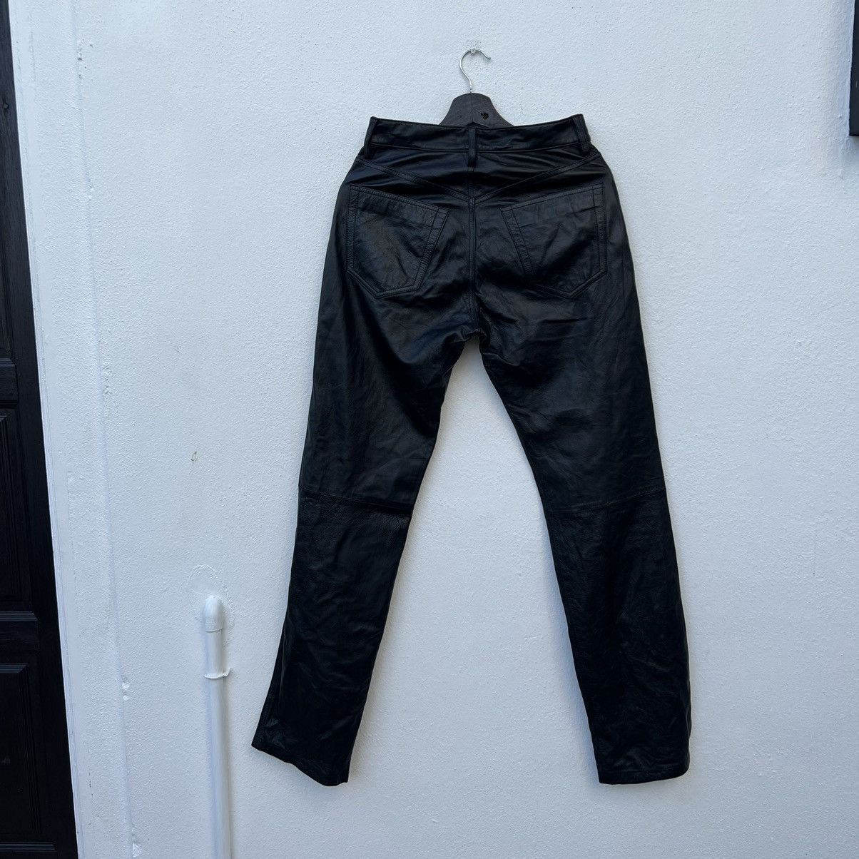 Japanese Brand VINTAGE LOUIS CHAVLON HOMME SOFT LEATHER PANTS BIKERS WEAR Size US 29 - 7 Thumbnail