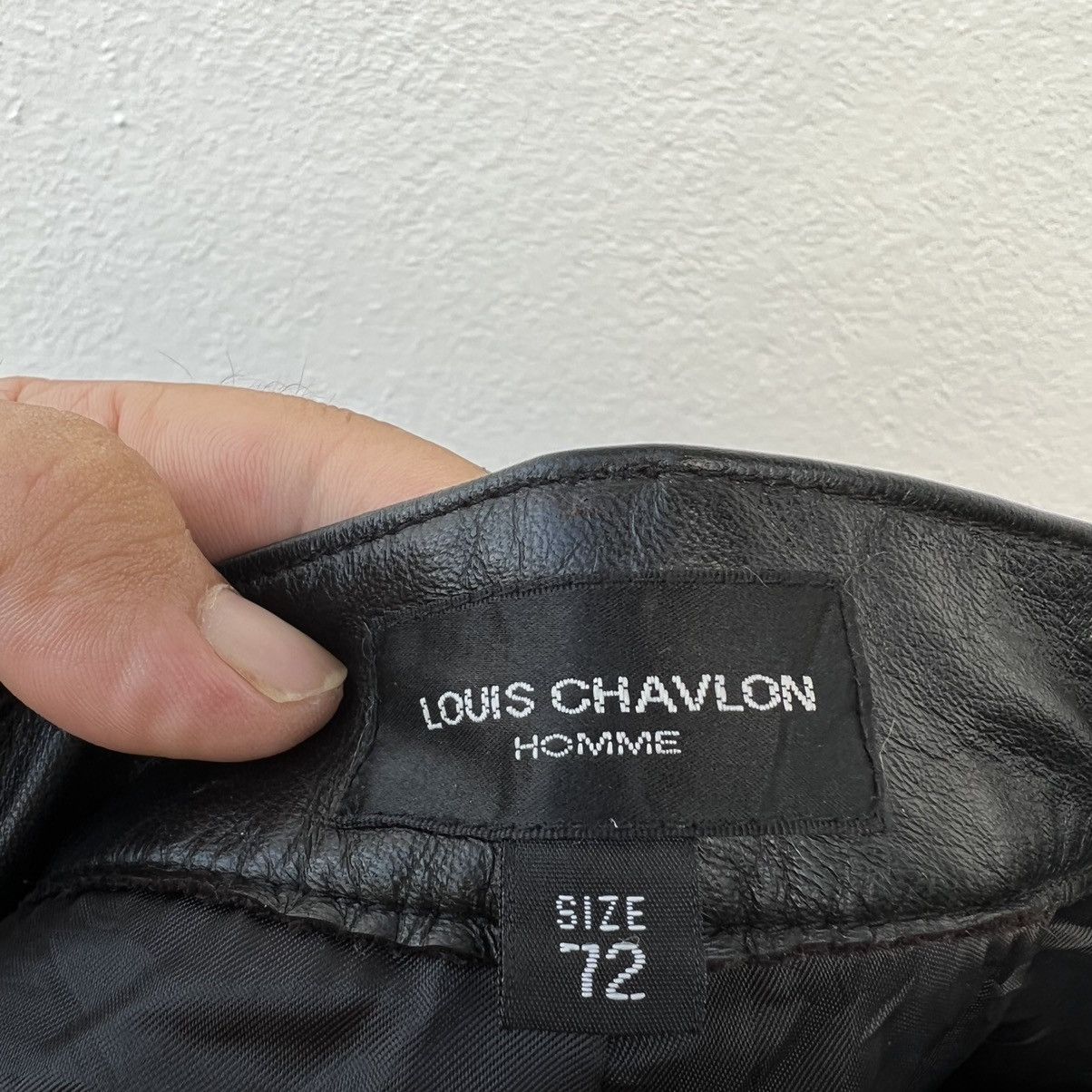 Japanese Brand VINTAGE LOUIS CHAVLON HOMME SOFT LEATHER PANTS BIKERS WEAR Size US 29 - 10 Thumbnail