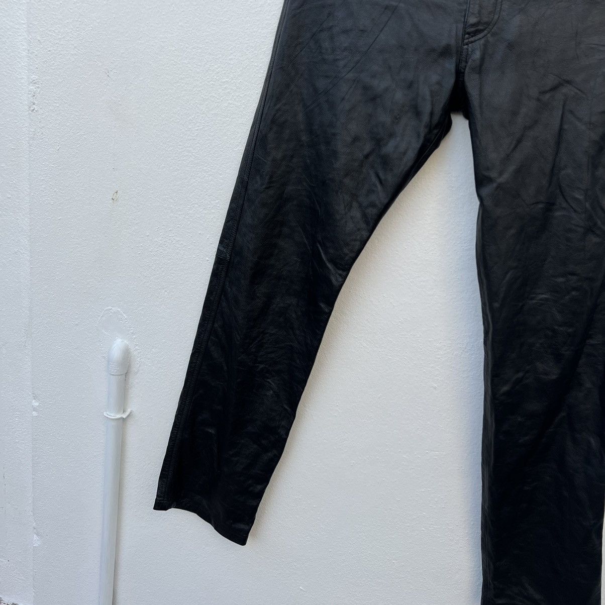Japanese Brand VINTAGE LOUIS CHAVLON HOMME SOFT LEATHER PANTS BIKERS WEAR Size US 29 - 4 Thumbnail