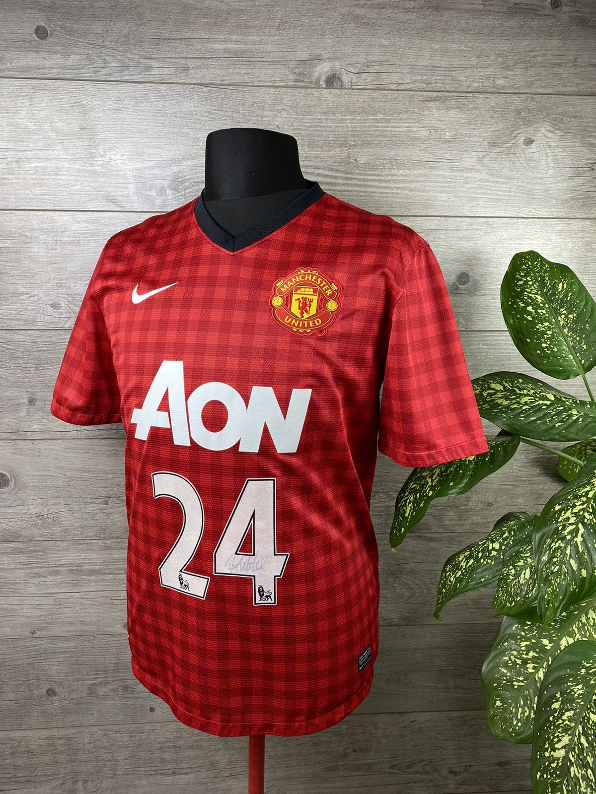 Vintage Nike Manchester United Plaid Red size L
