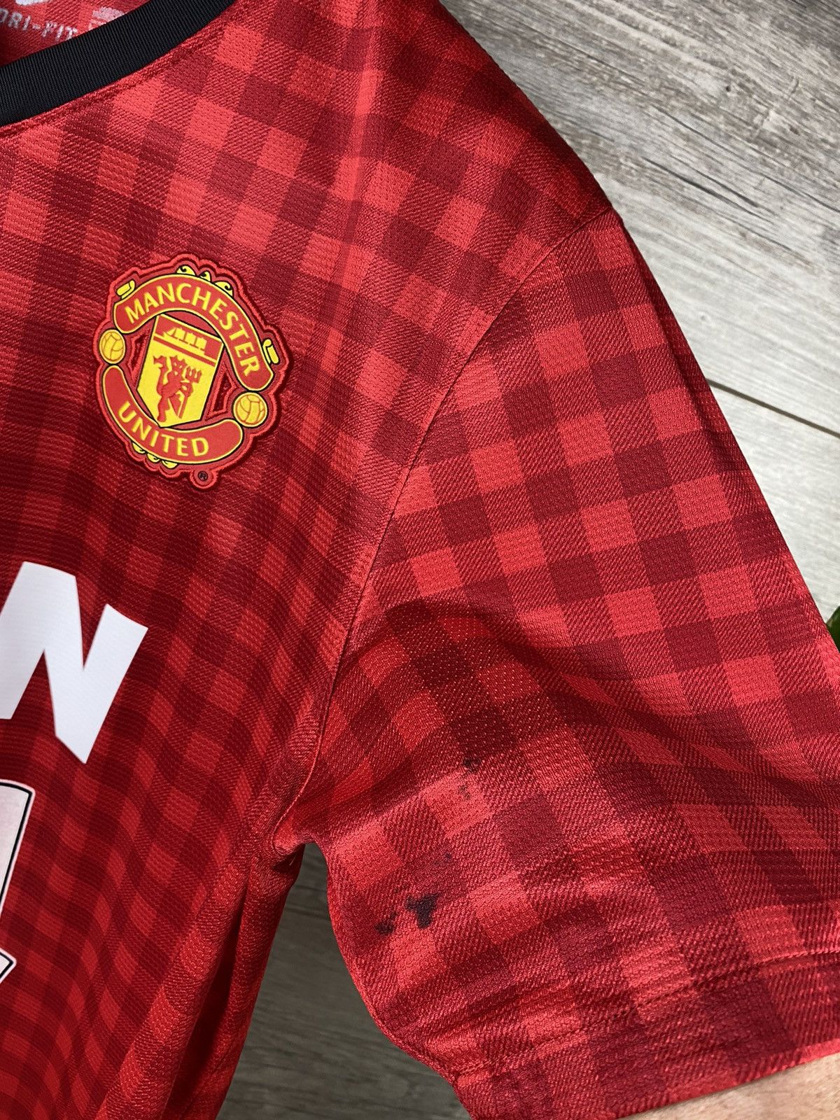 Nike × Vintage Vintage Nike Manchester United Plaid Red size L Size US L / EU 52-54 / 3 - 14 Thumbnail