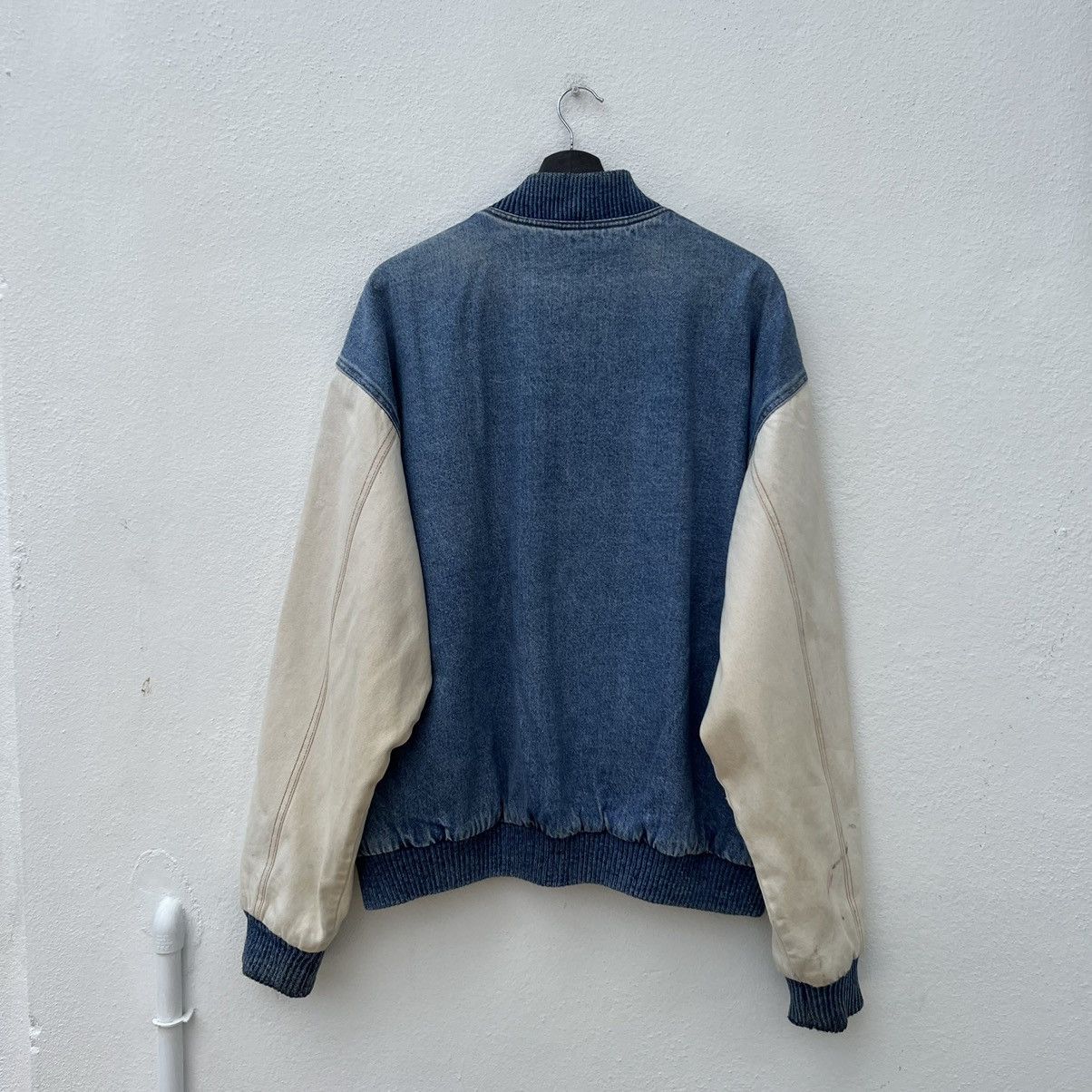 Japanese Brand VINTAGE BOMBER VARSITY JACKET DENIM STYLE Size US XL / EU 56 / 4 - 8 Thumbnail