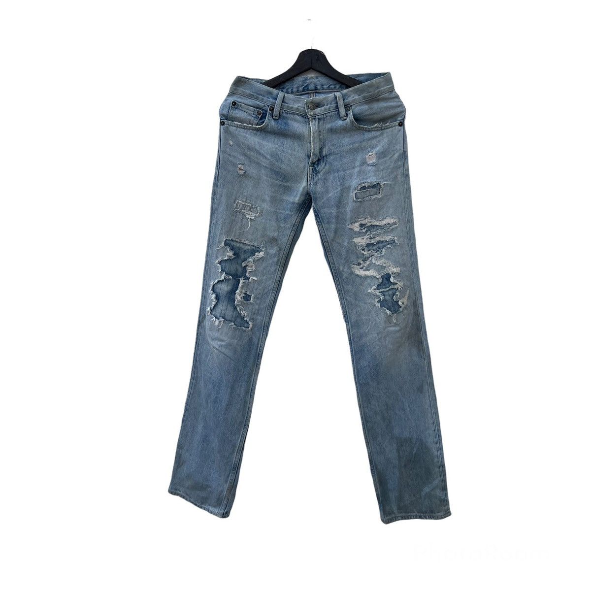 Levi's VINTAGE LEVI’S DISTRESSED DESIGN PUNK STYLE WEAR Size US 28 / EU 44 - 1 Thumbnail