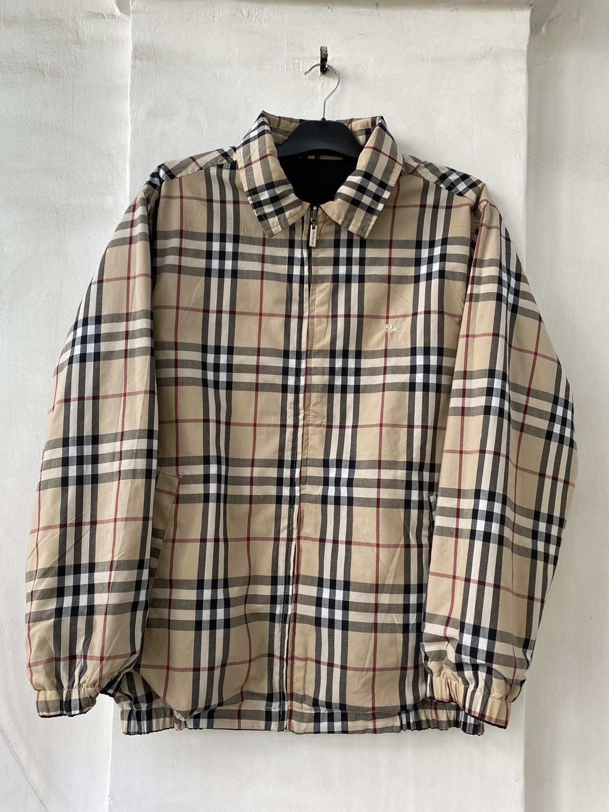 Vintage 00s Burberry Nova Check Reversible Harrington Jacket | Grailed