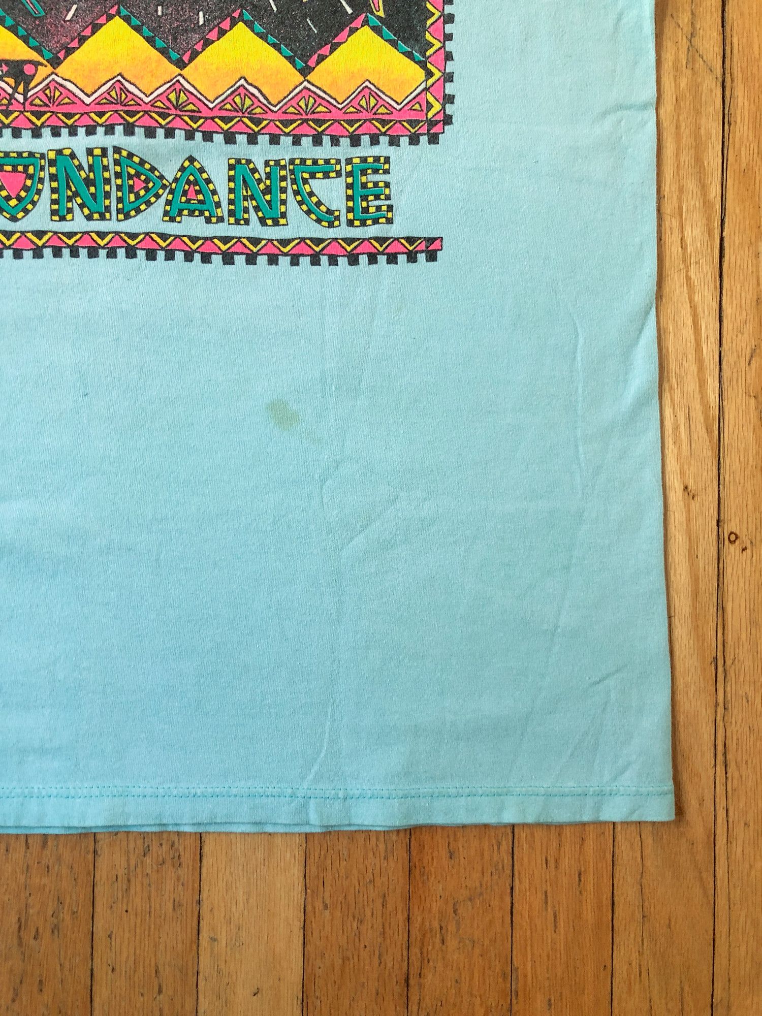 Vintage 1988 Single Stitch Faded Blue 'Moondance' T-Shirt Size US L / EU 52-54 / 3 - 5 Thumbnail
