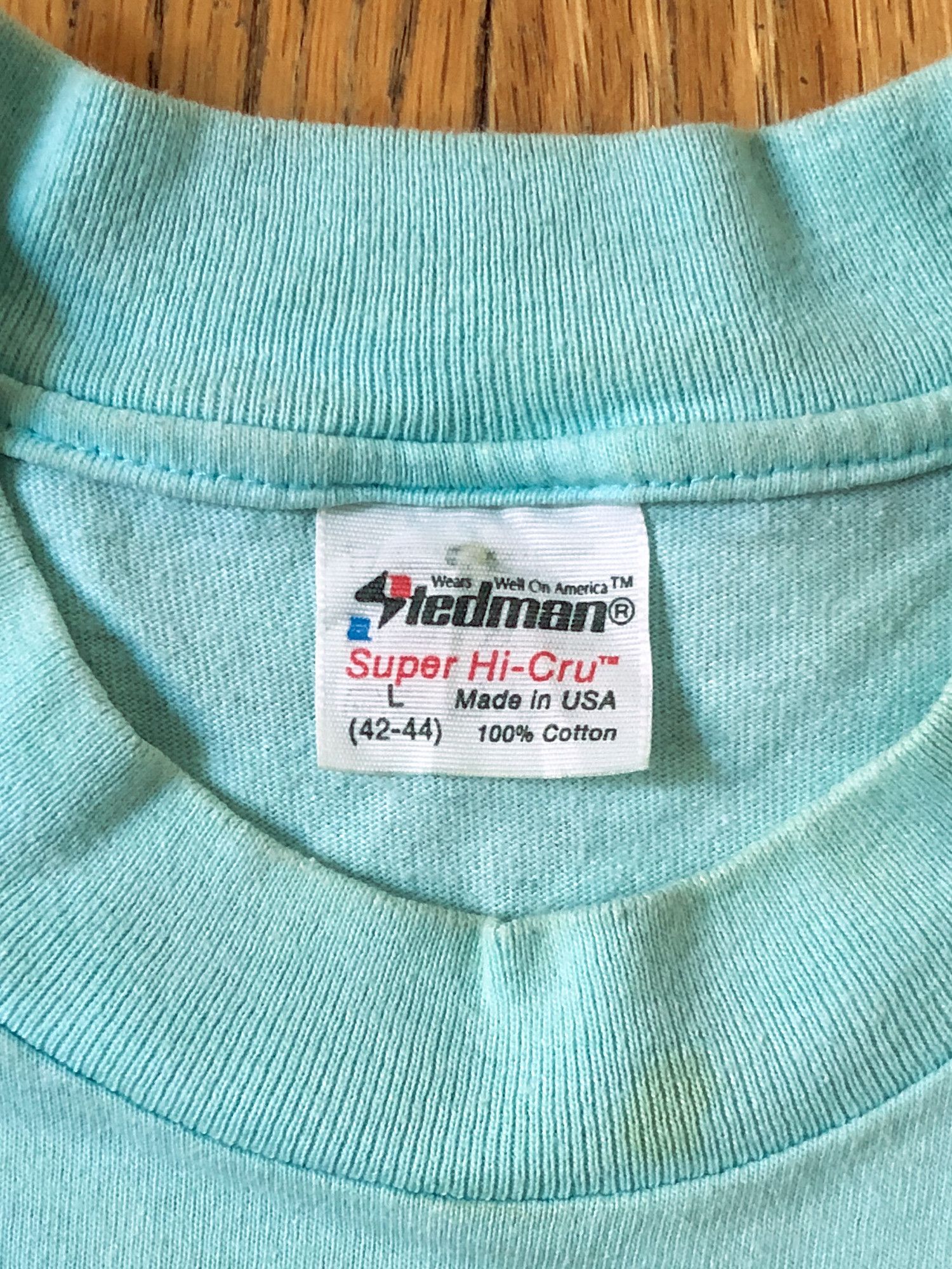 Vintage 1988 Single Stitch Faded Blue 'Moondance' T-Shirt Size US L / EU 52-54 / 3 - 3 Thumbnail