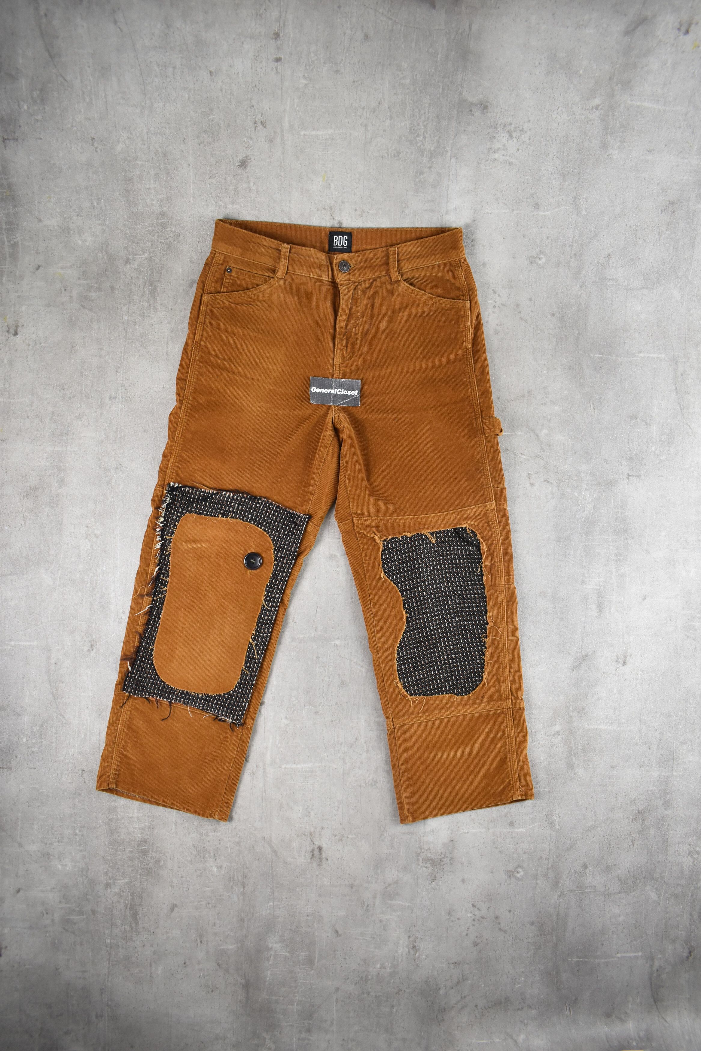 Japanese Brand Handmade Patchwork Reconstructed Trouser Needles Greg Lauren Size US 30 / EU 46 - 6 Thumbnail