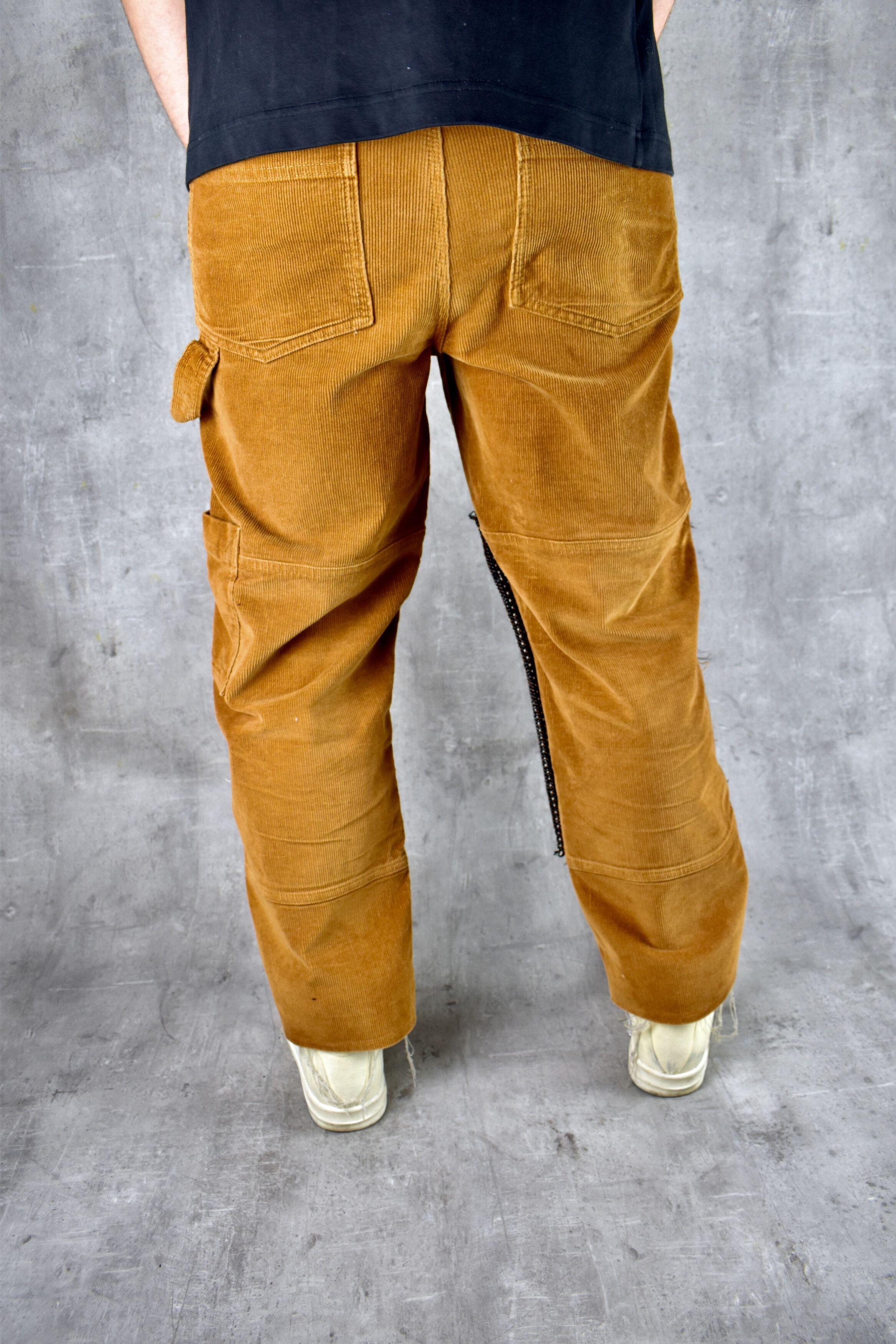 Japanese Brand Handmade Patchwork Reconstructed Trouser Needles Greg Lauren Size US 30 / EU 46 - 4 Thumbnail