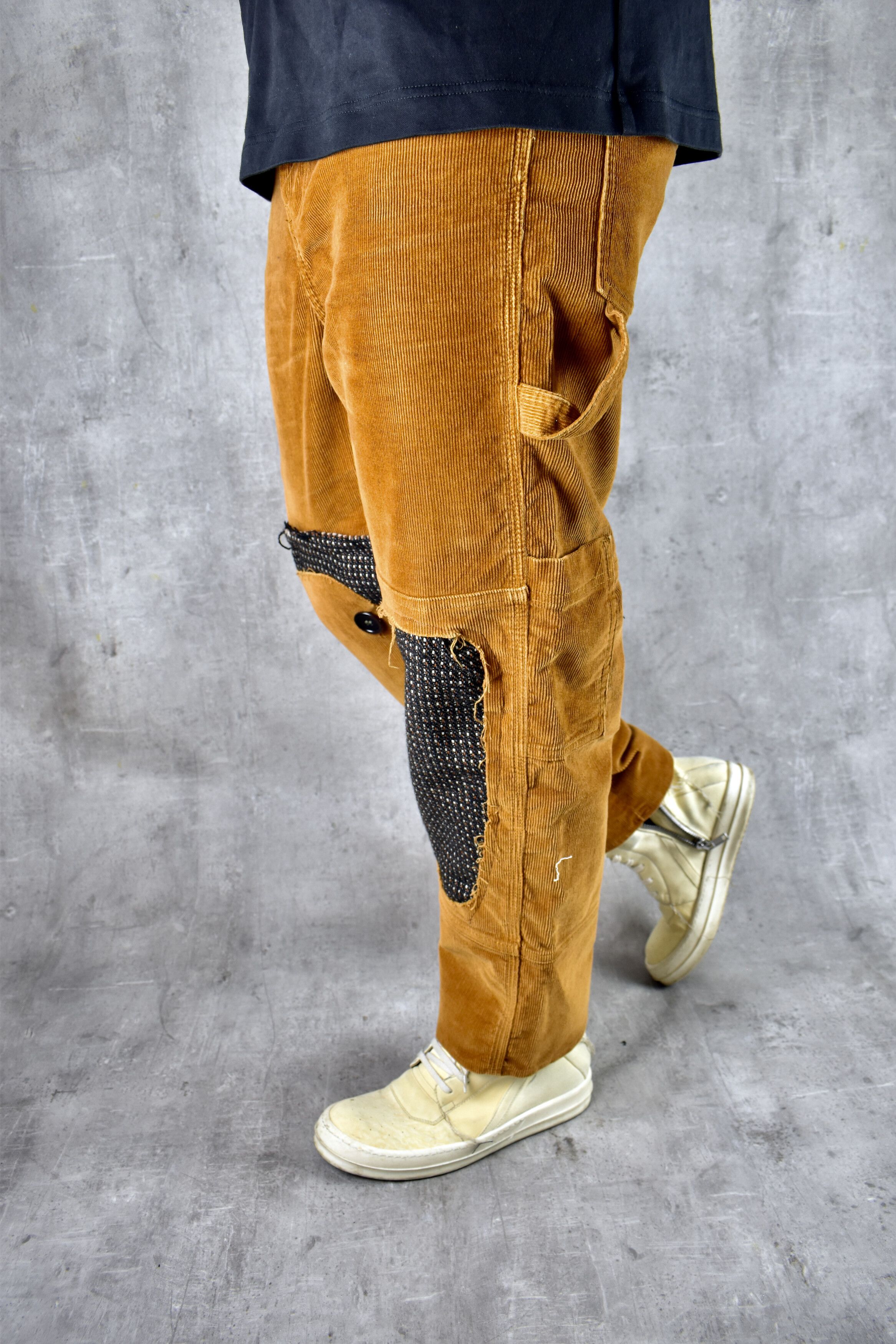 Japanese Brand Handmade Patchwork Reconstructed Trouser Needles Greg Lauren Size US 30 / EU 46 - 3 Thumbnail