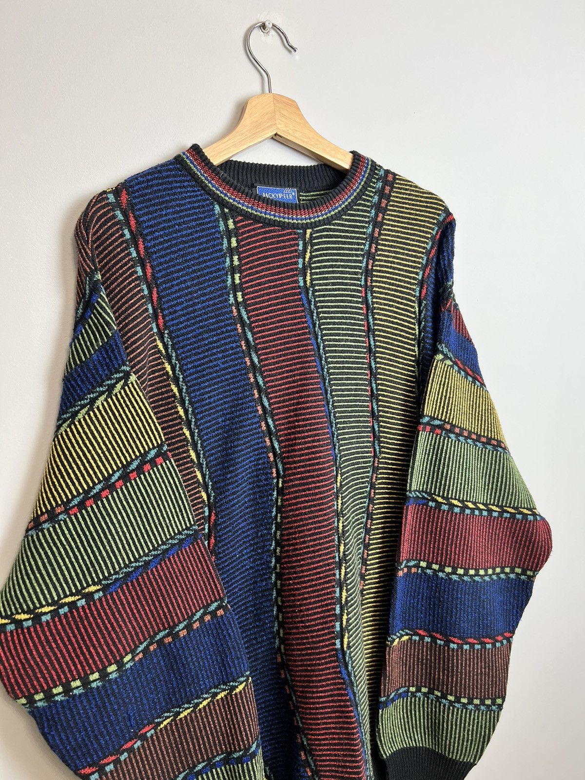 Vintage Rare Vintage Cable Knit Sweatshirt Like Coogi Avant Garde Size US XL / EU 56 / 4 - 4 Thumbnail