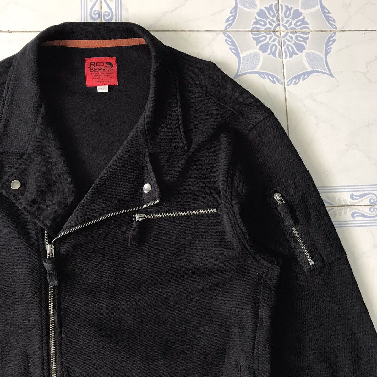 Japanese Brand Red Berets Double Colar Style Jacket Military Concept Wear Size US XL / EU 56 / 4 - 5 Thumbnail