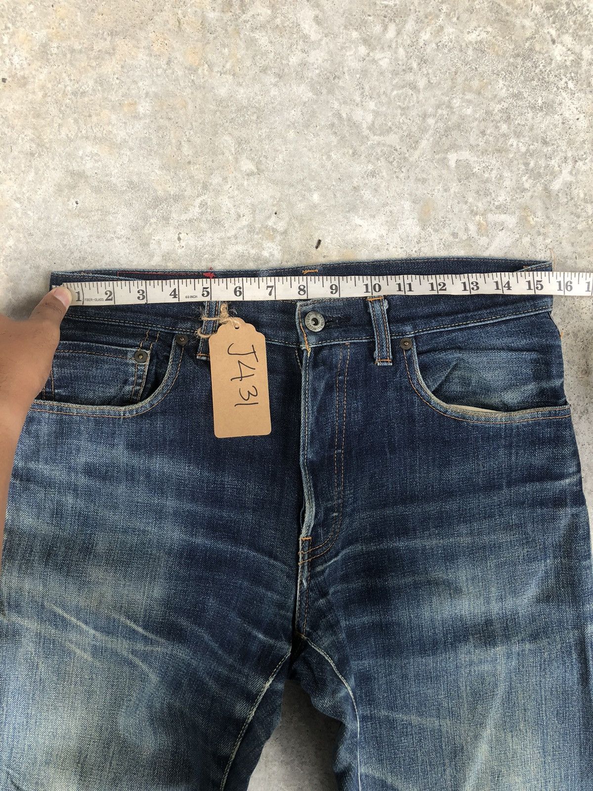 PPFM PPFM Selvedge Denim Distressed Jeans Size US 31 - 16 Thumbnail