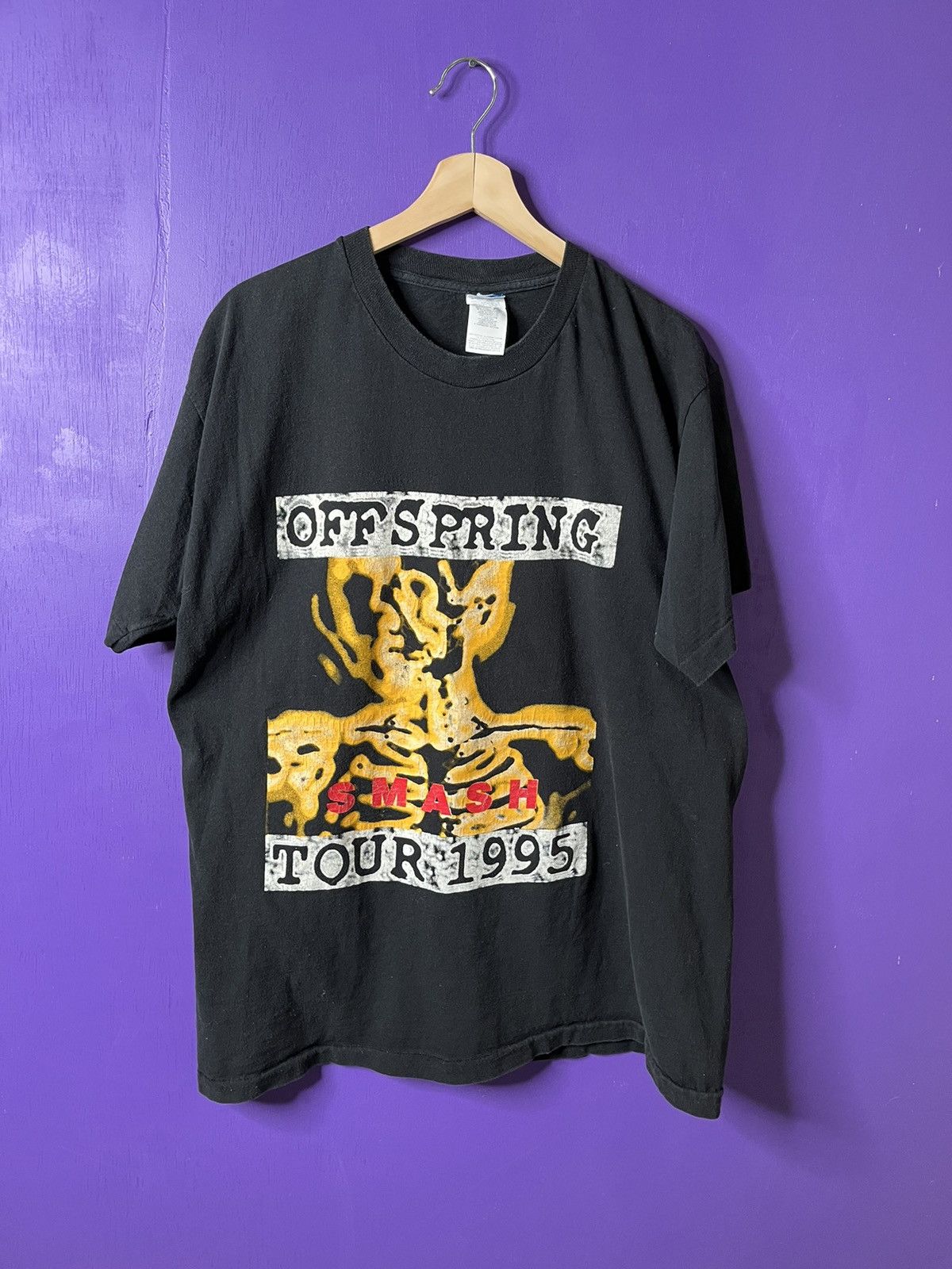 image of Band Tees x Tour Tee Vintage 1995 The Offspring Smash Tour T-Shirt in Black, Men's (Size XL)
