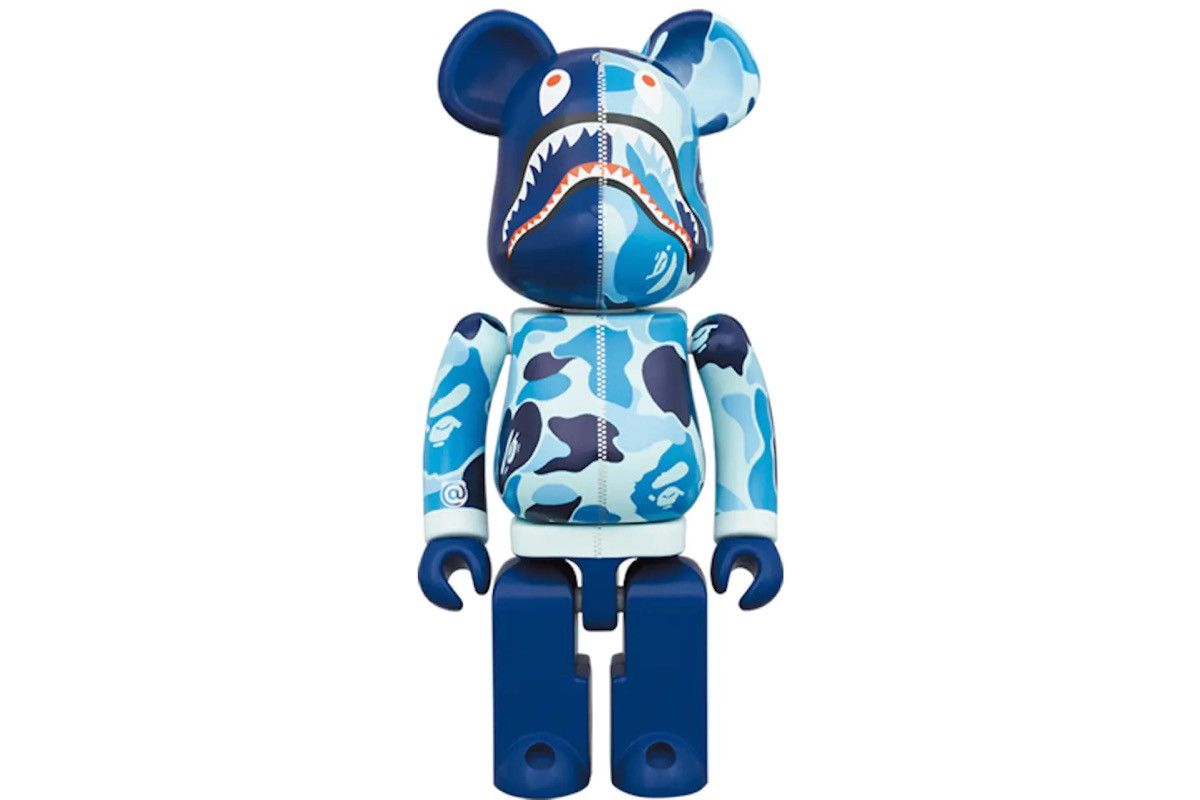 Bape Bearbrick x BAPE ABC Camo Shark Chogokin 200% Blue Size ONE SIZE - 2 Thumbnail