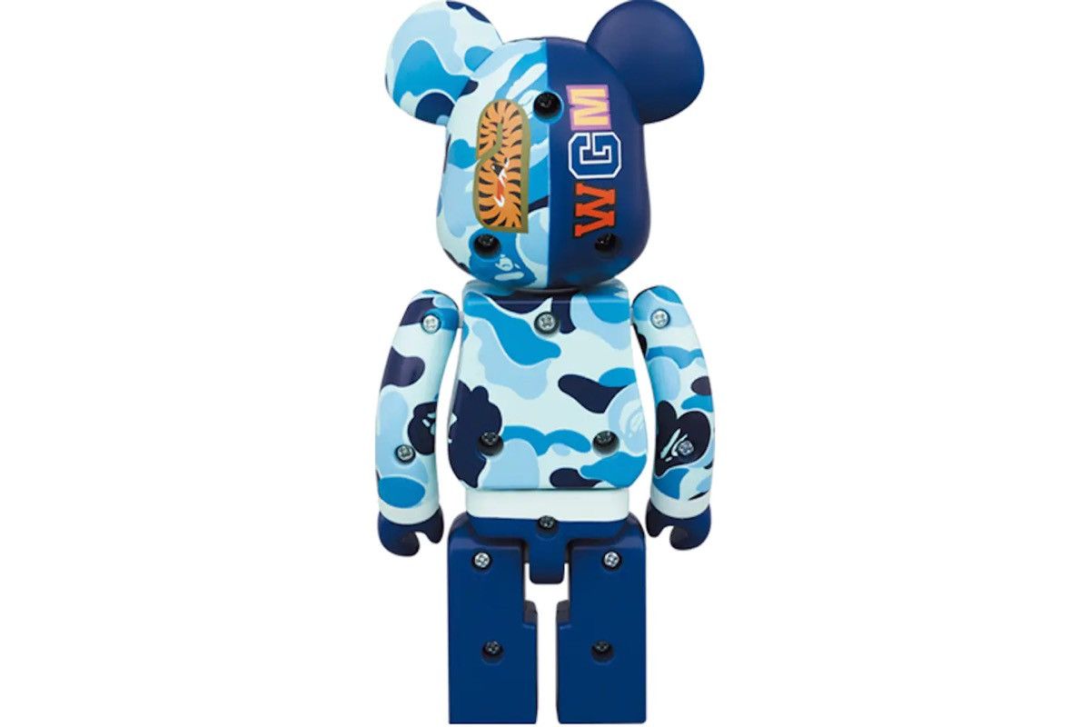 Bape Bearbrick x BAPE ABC Camo Shark Chogokin 200% Blue Size ONE SIZE - 3 Thumbnail
