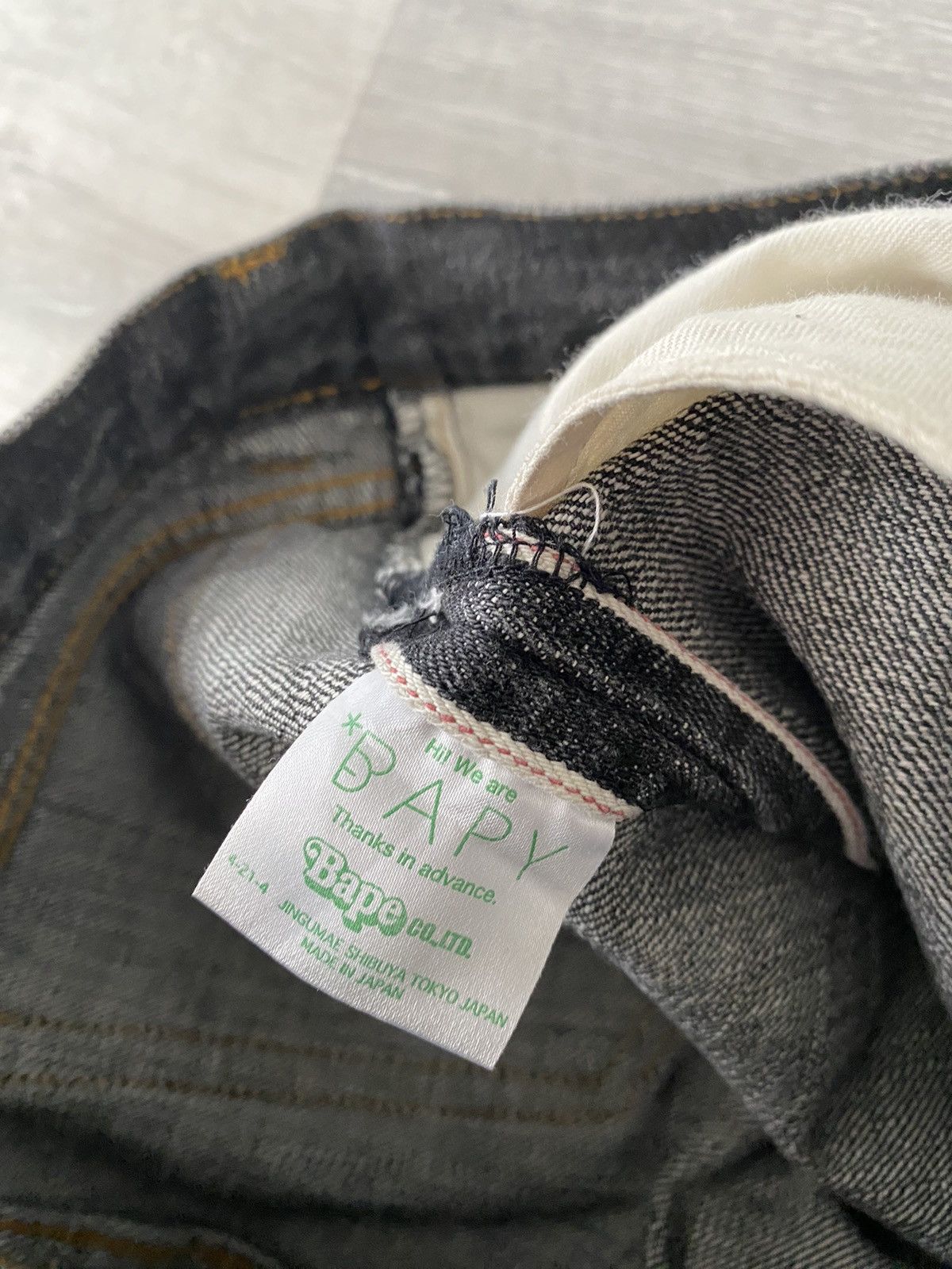 Bape Bape jeans cat Face logo grey selvedge Bape Japanese denim Size 26" / US 2 / IT 38 - 8 Thumbnail
