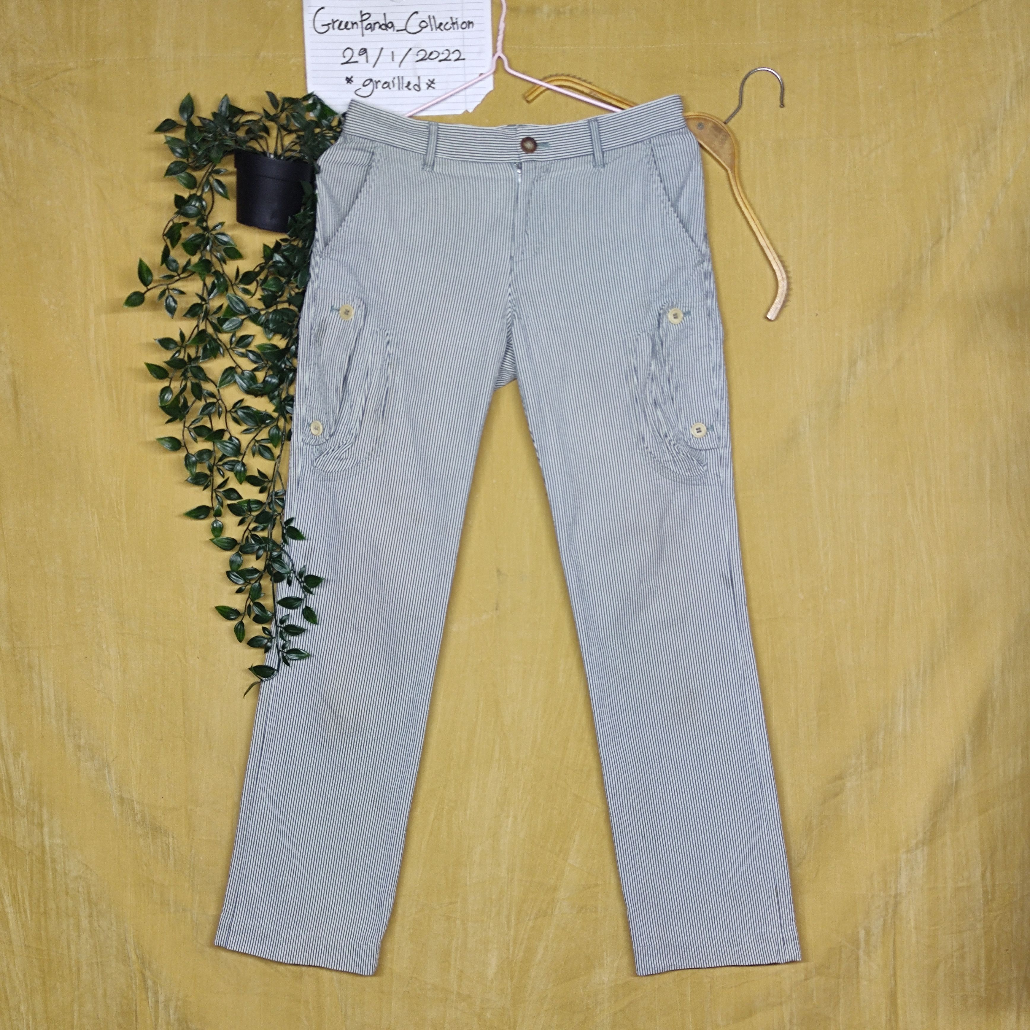 Vintage Rare Issey Miyake hickory cargo pants