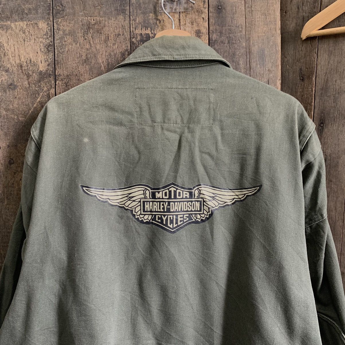 Harley Davidson Vintage Harley Davidson Multi Pocket Light Jacket Size US XXL / EU 58 / 5 - 9 Thumbnail