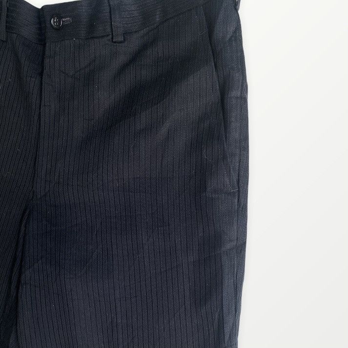 image of Comme Des Garcons x Comme Des Garcons Homme Plus 1999 Cdghp Roll Up Hem Stripe Pants in Black (Size