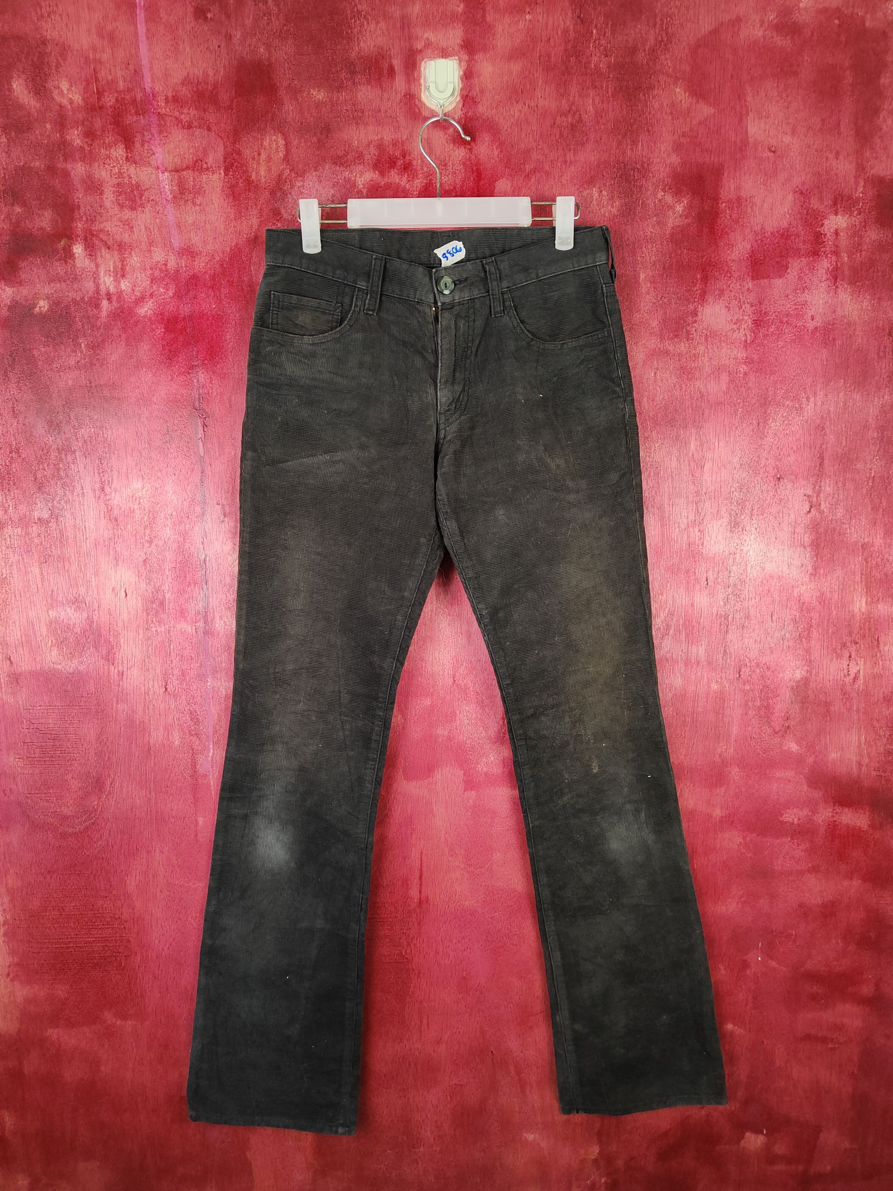 image of Abahouse Black Faded Vintage Corduroy Pants S583, Women's (Size 30)