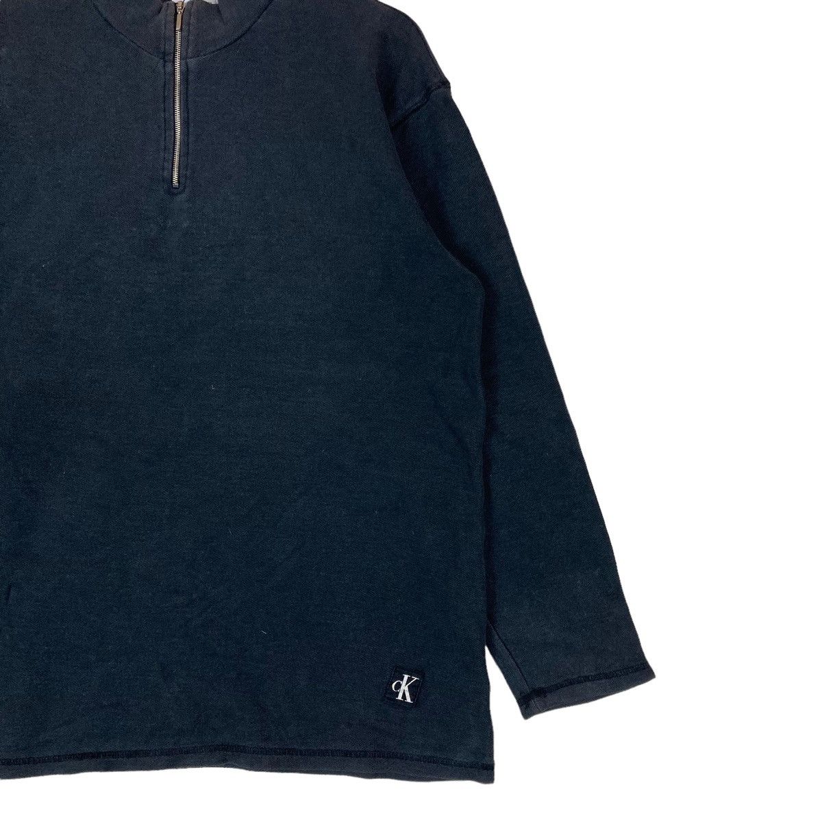 Calvin Klein Vintage Calvin Klein Quarter Zip Plain Pullover Jumper Size US M / EU 48-50 / 2 - 4 Thumbnail