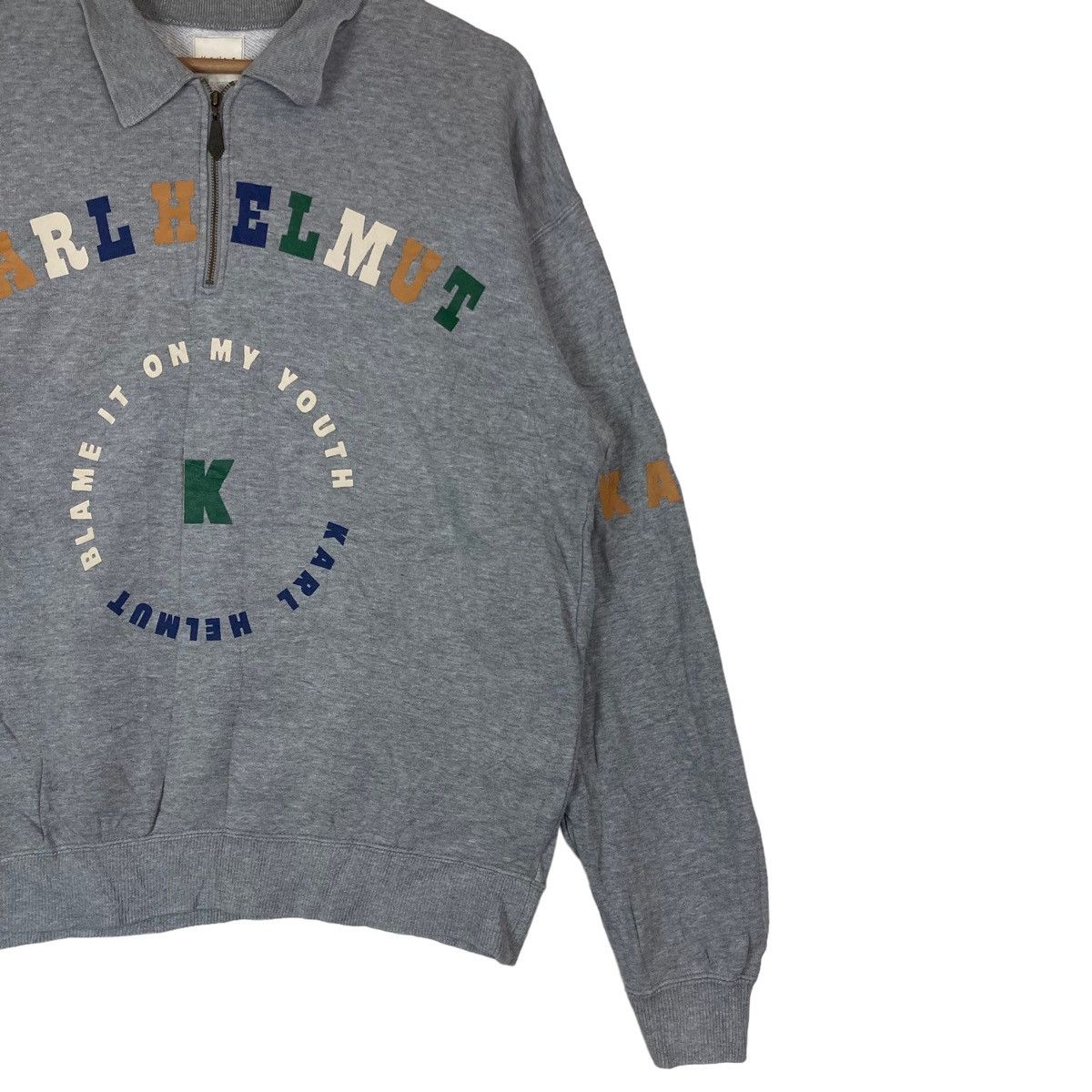 Karl Helmut Vintage Karl Helmut Quarter Zip Pullover Jumper Sweatshirt Size US M / EU 48-50 / 2 - 5 Thumbnail