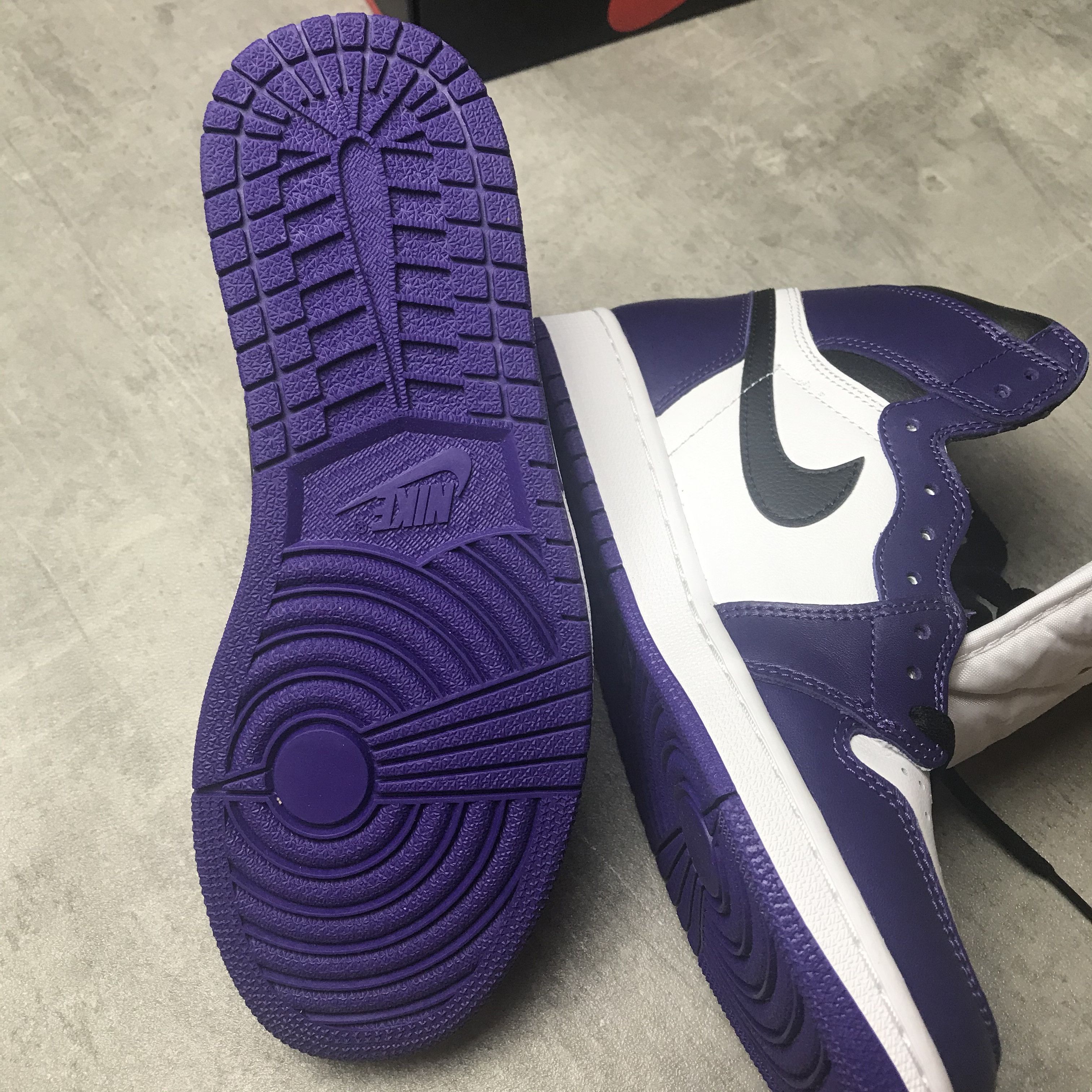 Jordan Brand NIKE Air Jordan 1 Retro High Purple Court 2.0 Size US 9.5 / EU 42-43 - 13 Thumbnail