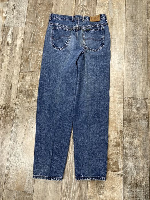 Vintage Crazy Vintage Faded 90s Lee Rider Blue Jeans 30x32 USA | Grailed