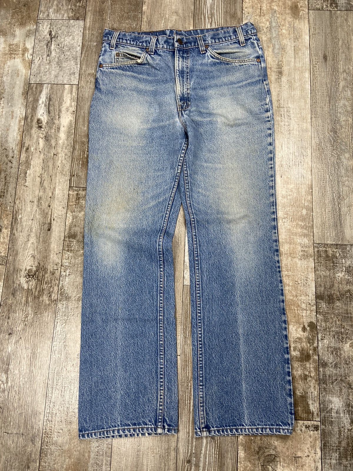 Vintage Crazy Flared Baggy Bootcut 90s Levis faded Blue Jeans USA | Grailed