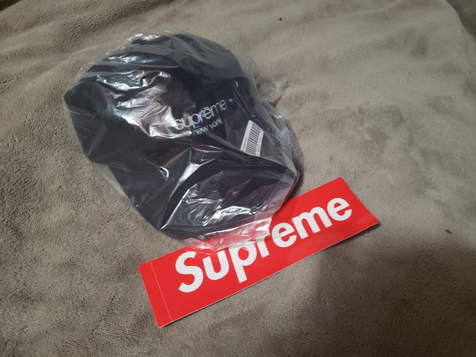 Supreme Waxed Wool 6 Panel Classic Logo with Sticker | Grailed