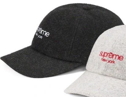 Supreme Waxed Wool 6 Panel Classic Logo with Sticker | Grailed