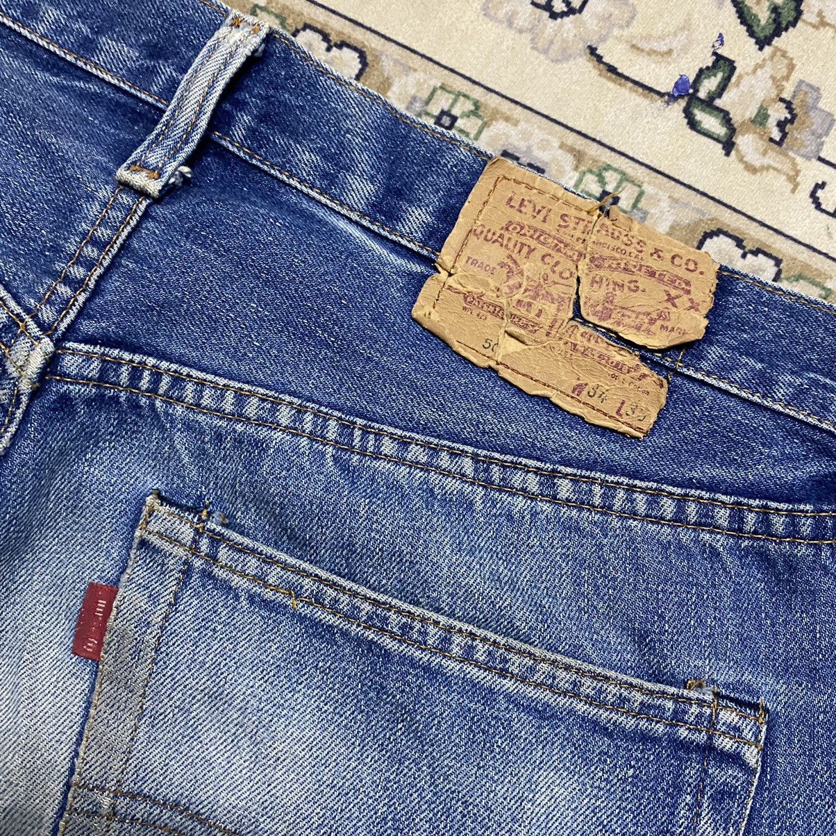 Levi's Vintage 90s Levis 501 Big E Redline Jeans Distressed Size US 33 - 16 Thumbnail