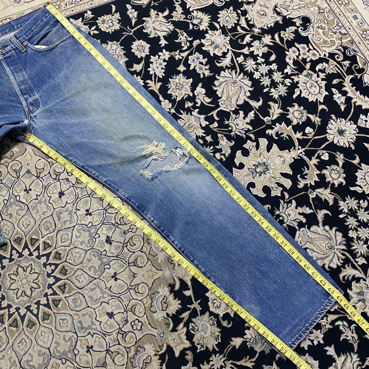 Levi's Vintage 90s Levis 501 Big E Redline Jeans Distressed Size US 33 - 22 Thumbnail