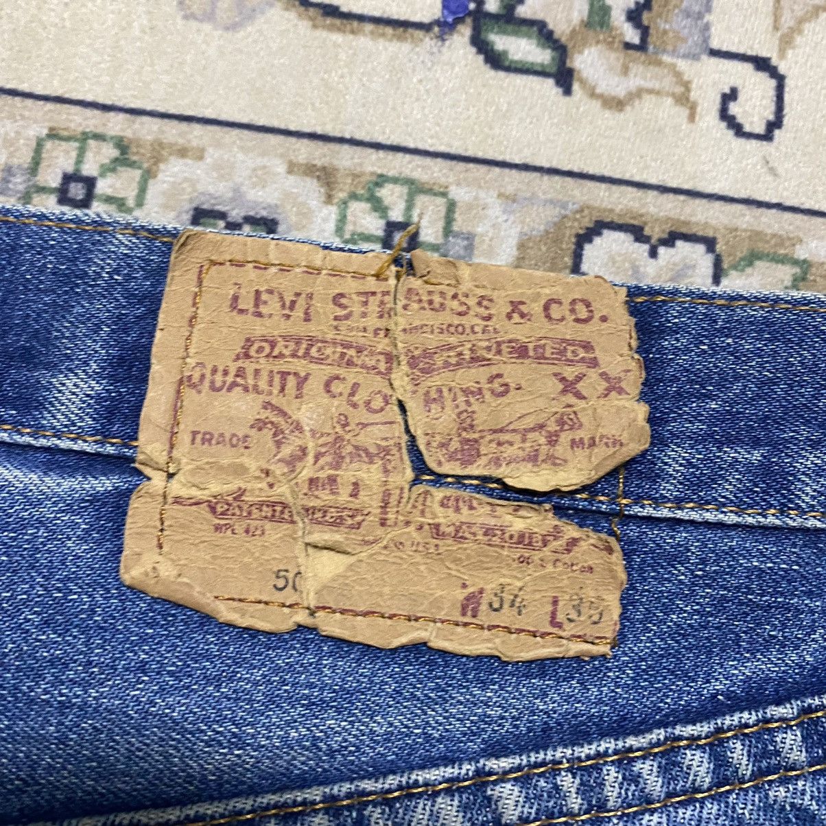 Levi's Vintage 90s Levis 501 Big E Redline Jeans Distressed Size US 33 - 17 Thumbnail