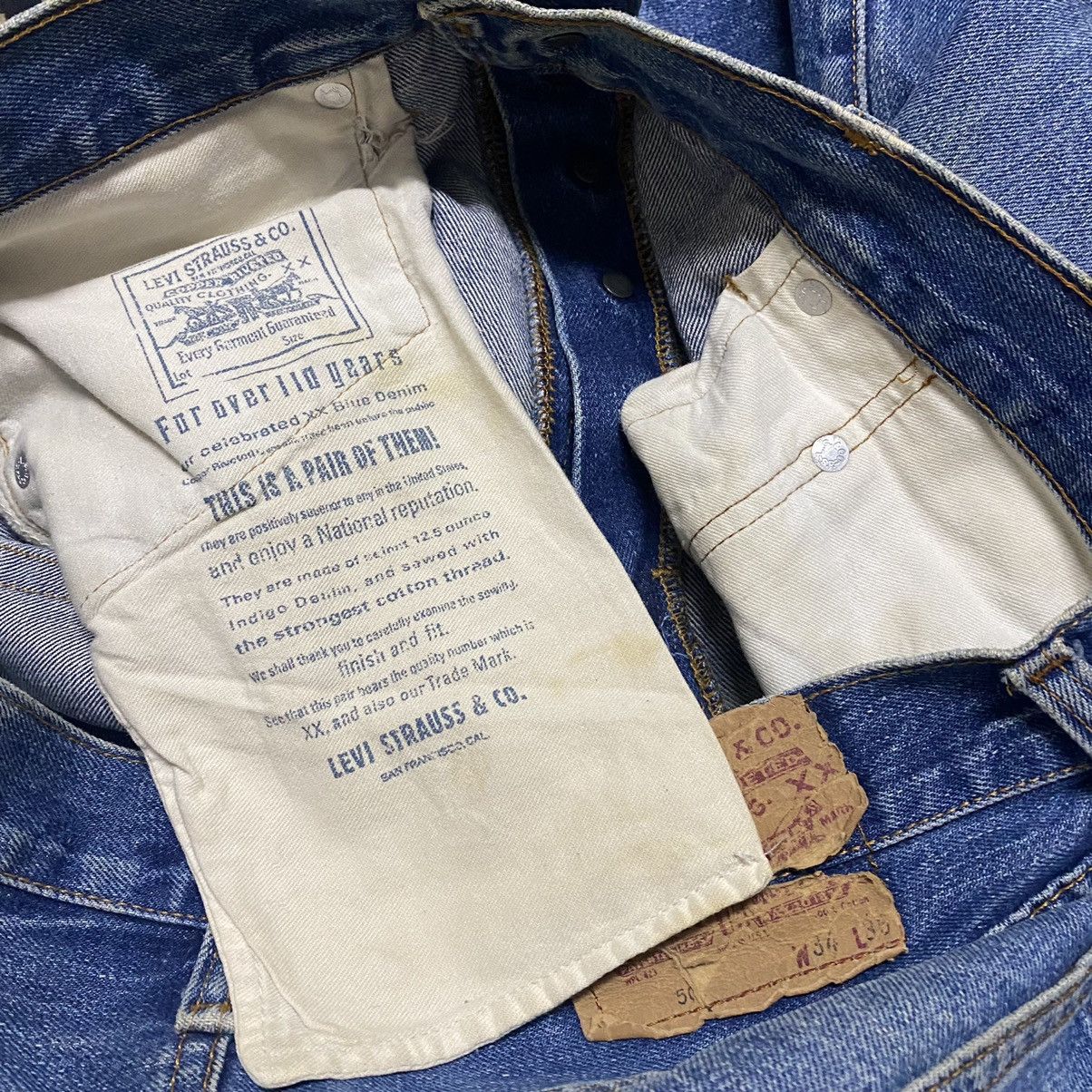 Levi's Vintage 90s Levis 501 Big E Redline Jeans Distressed Size US 33 - 20 Thumbnail