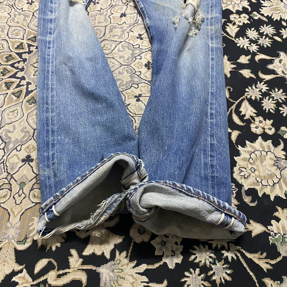 Levi's Vintage 90s Levis 501 Big E Redline Jeans Distressed Size US 33 - 7 Thumbnail