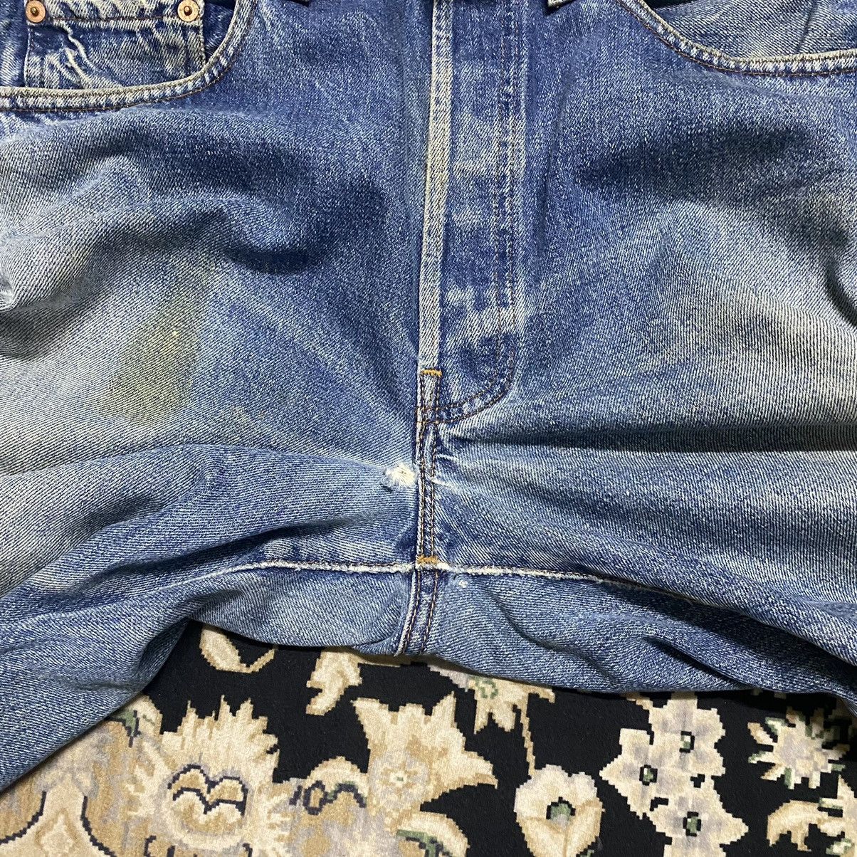 Levi's Vintage 90s Levis 501 Big E Redline Jeans Distressed Size US 33 - 15 Thumbnail